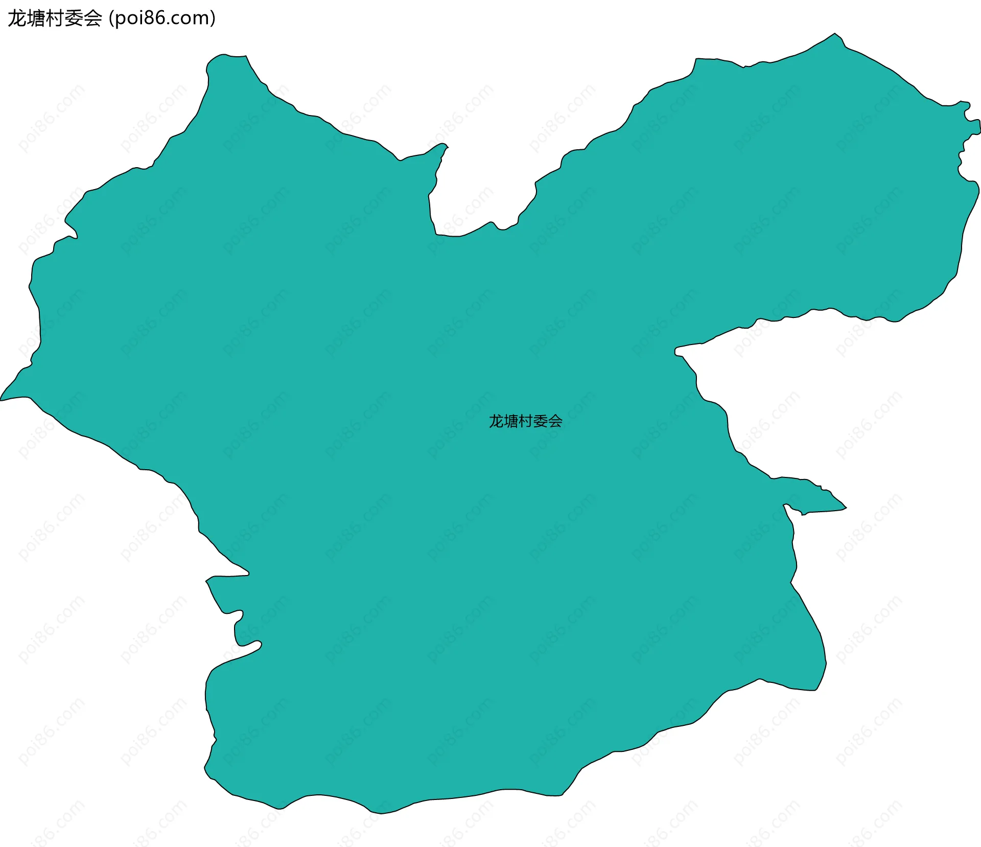 龙塘村委会边界地图