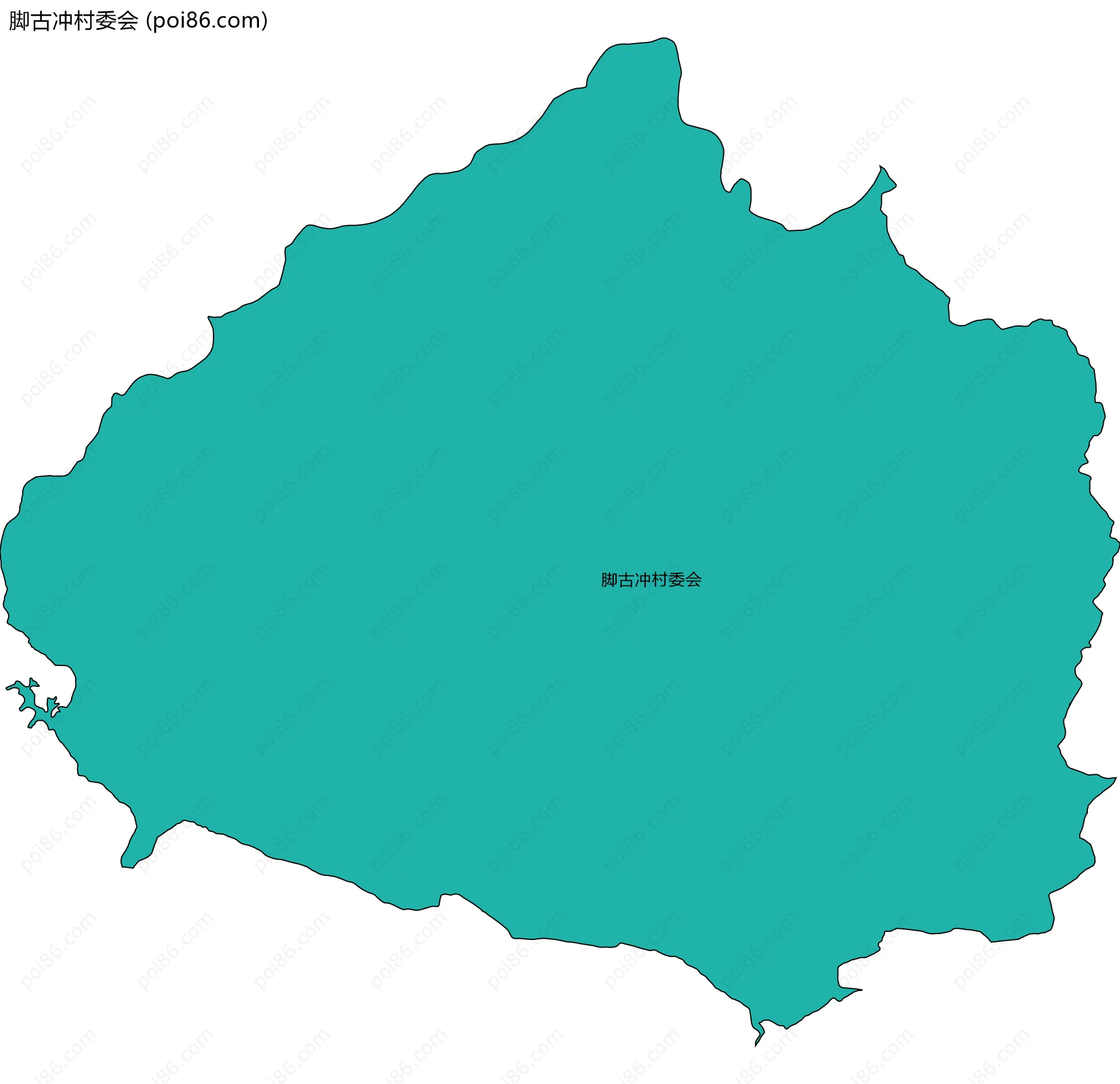 脚古冲村委会边界地图