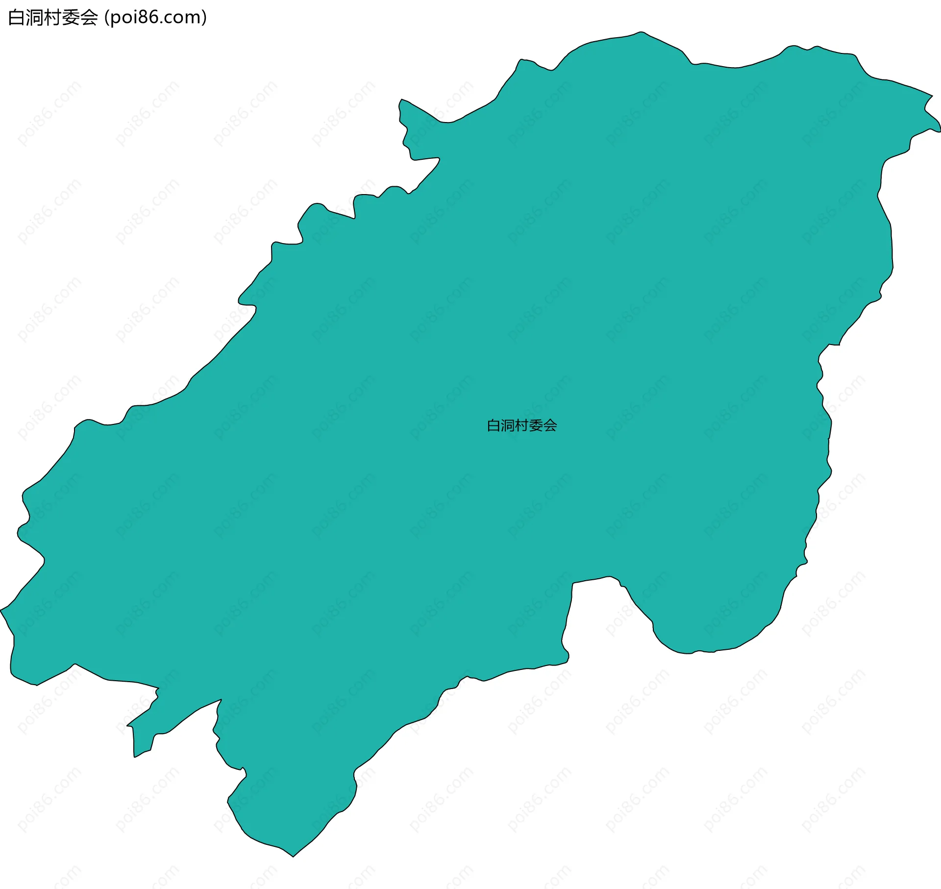 白洞村委会边界地图