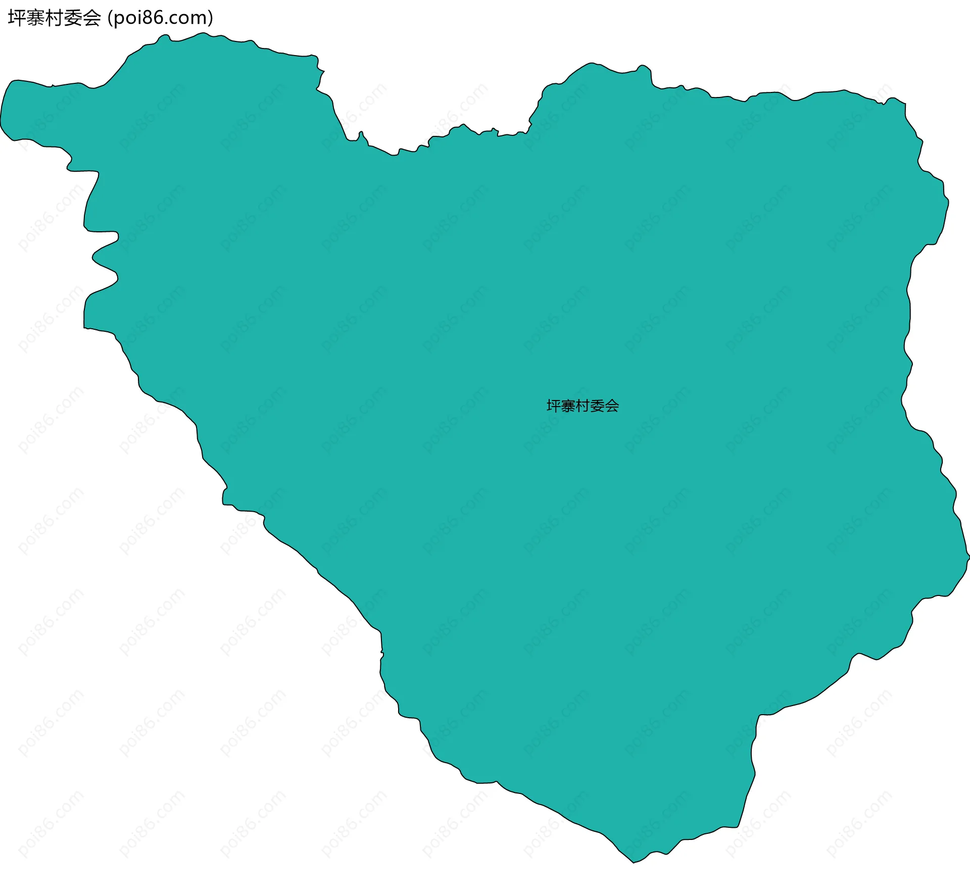 坪寨村委会边界地图