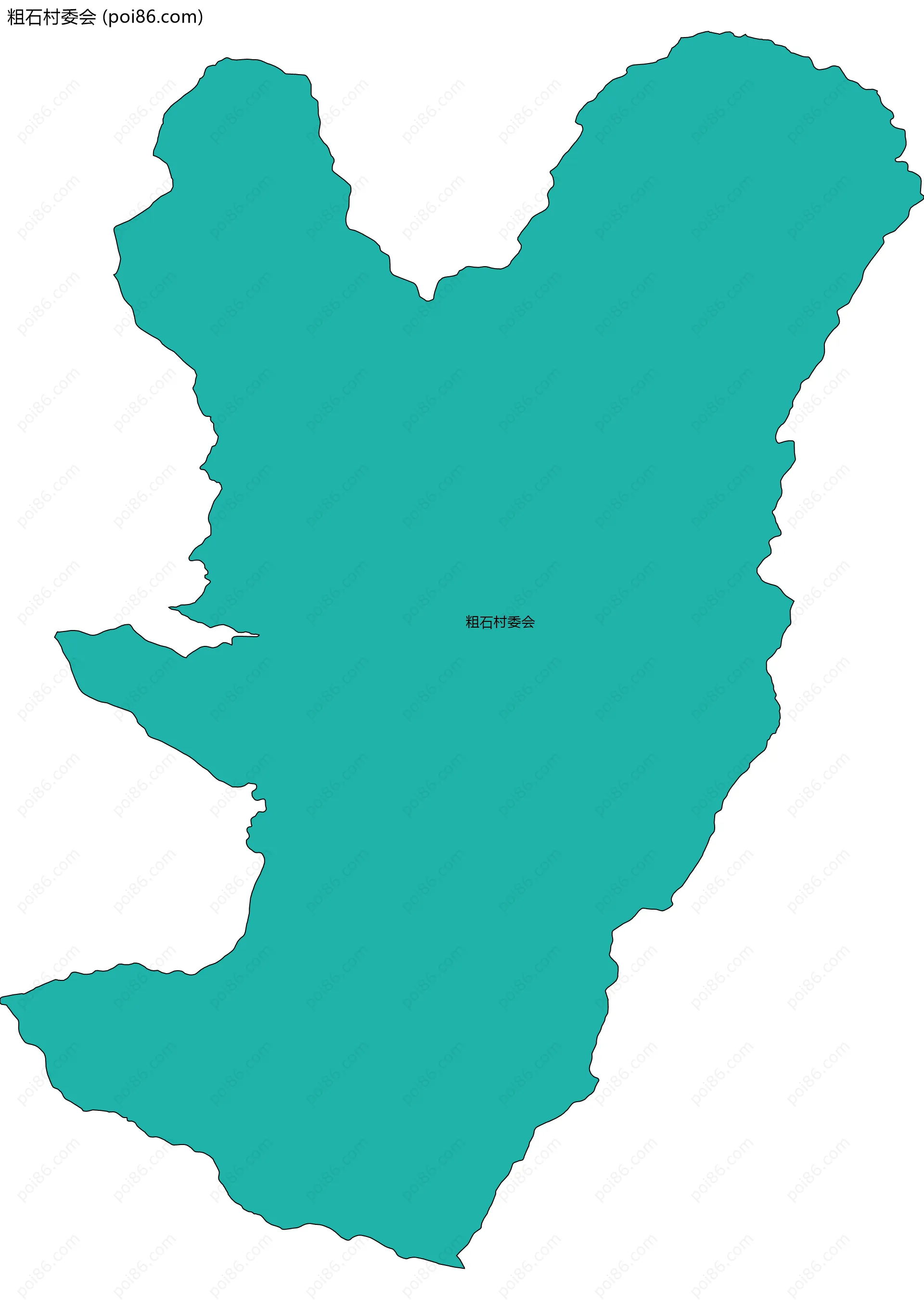 粗石村委会边界地图