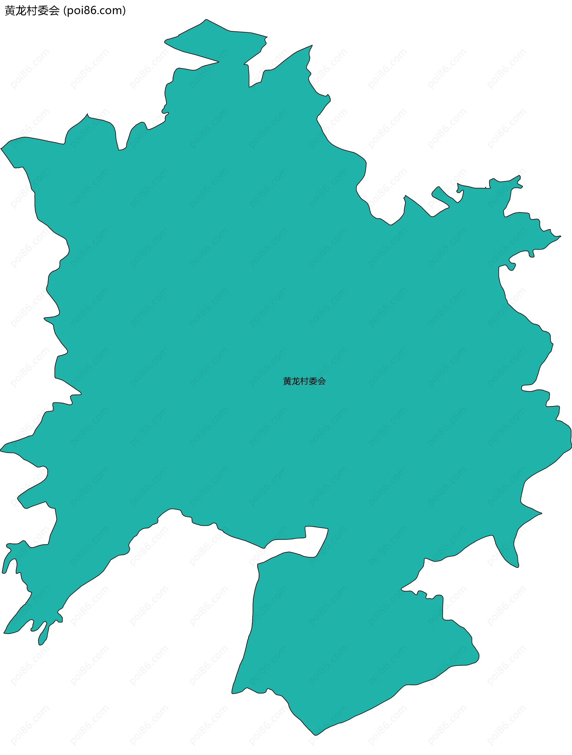 黄龙村委会边界地图