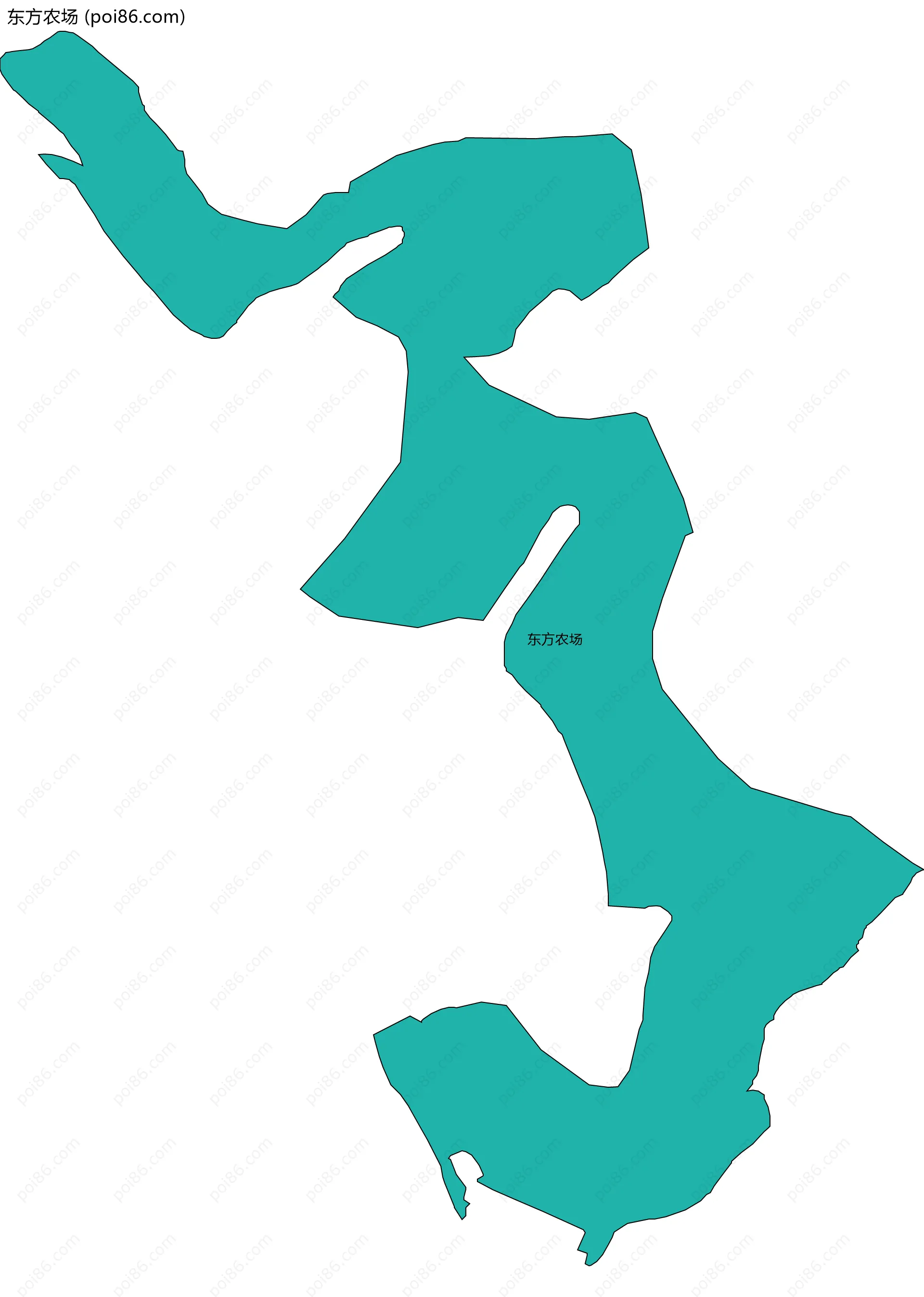 东方农场边界地图