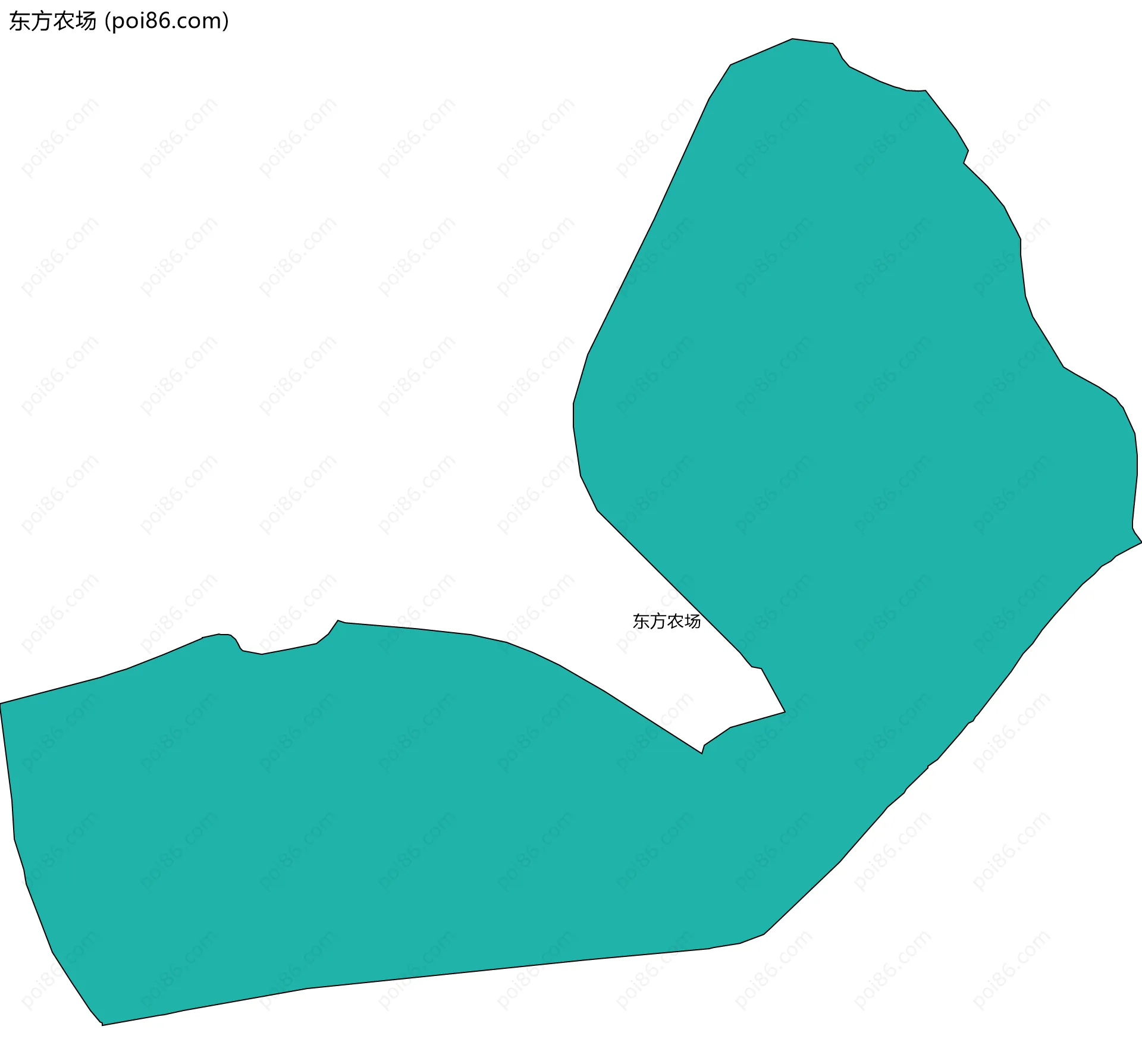 东方农场边界地图