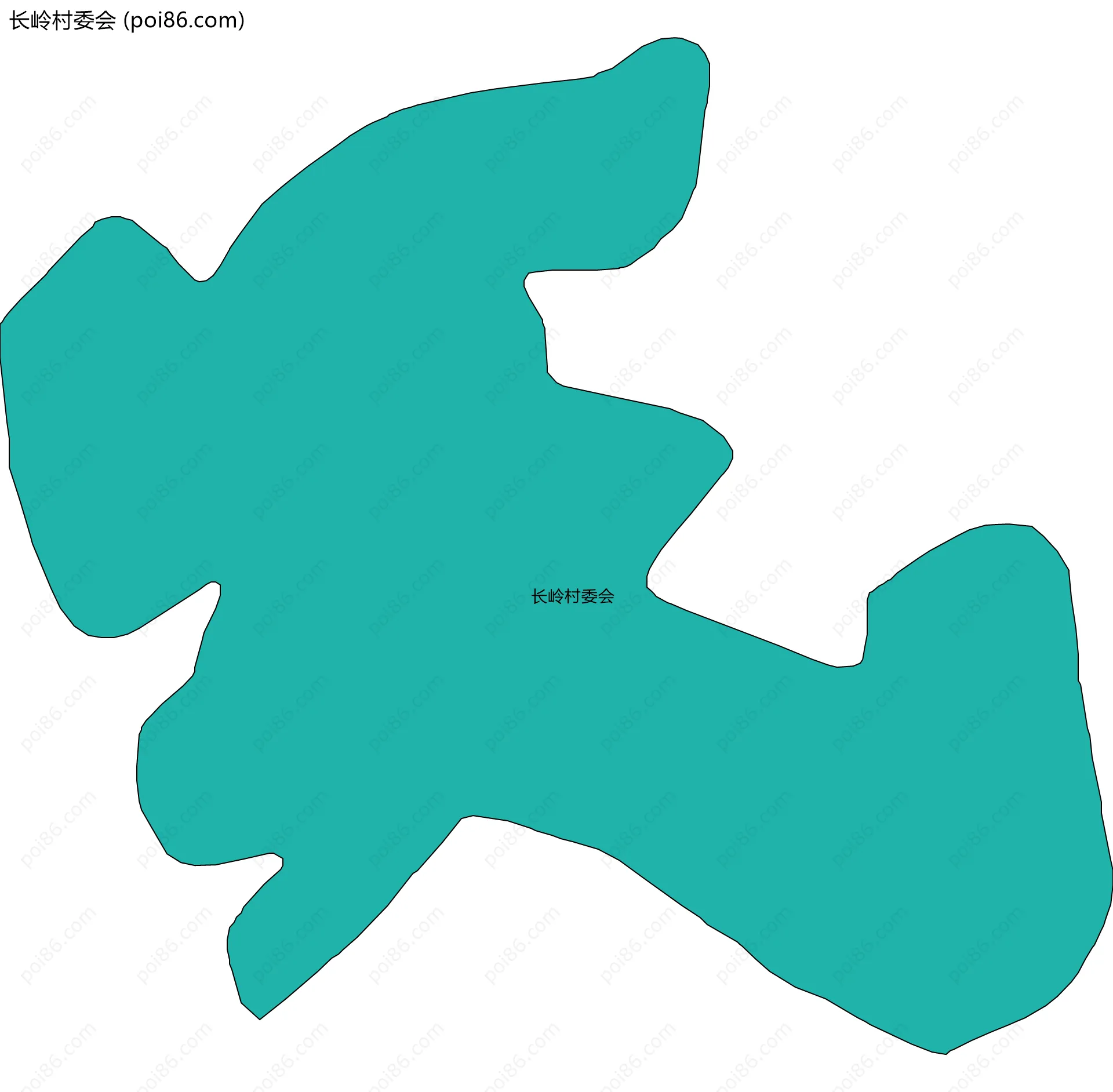 长岭村委会边界地图