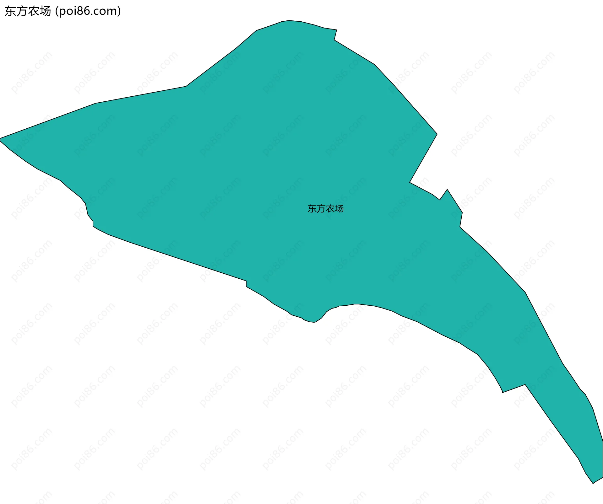 东方农场边界地图