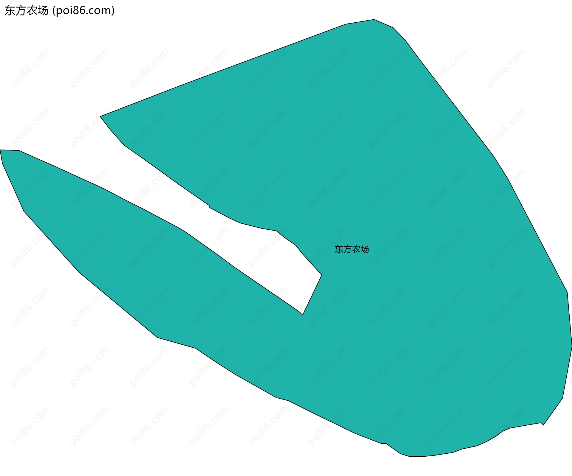 东方农场边界地图