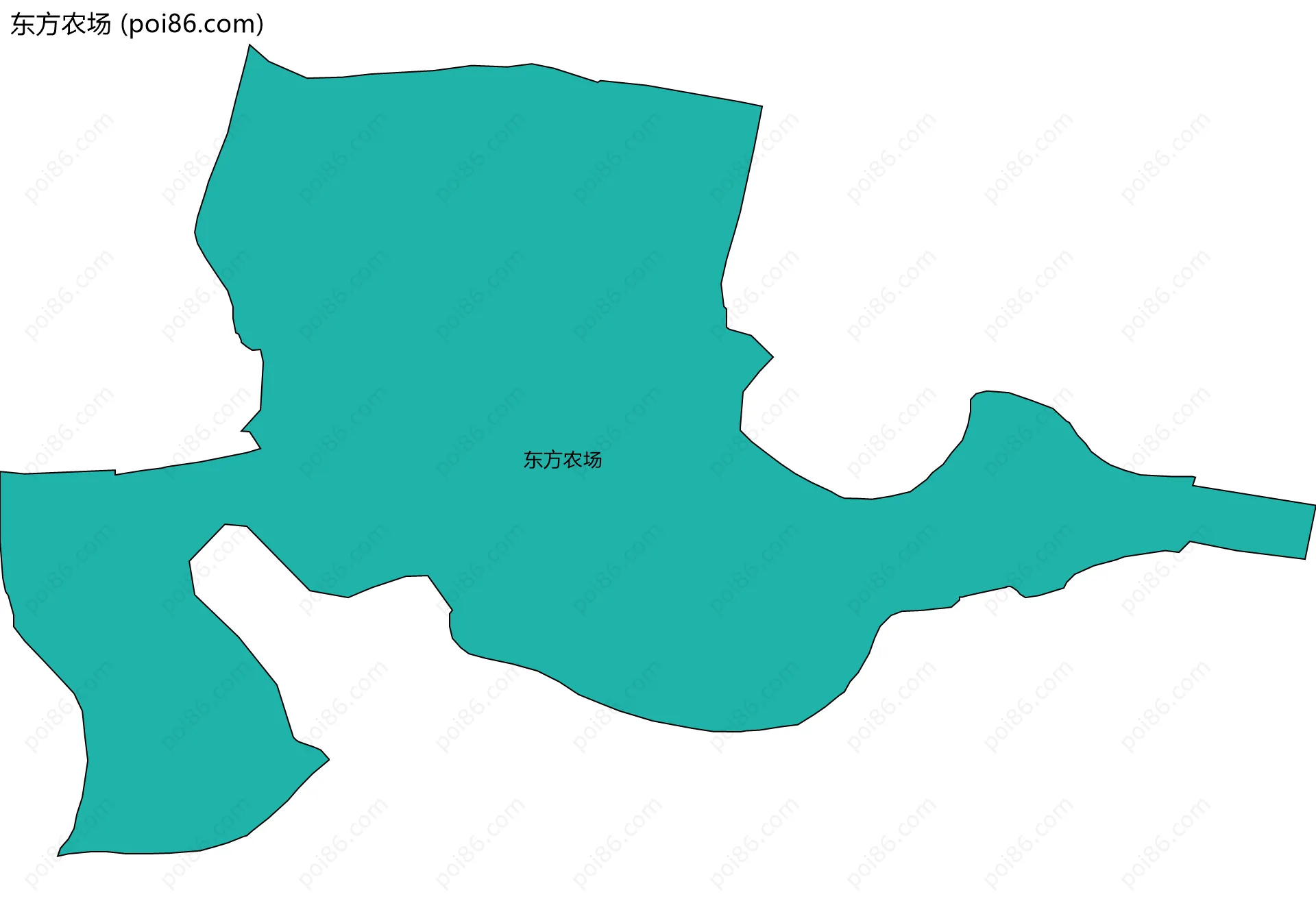 东方农场边界地图