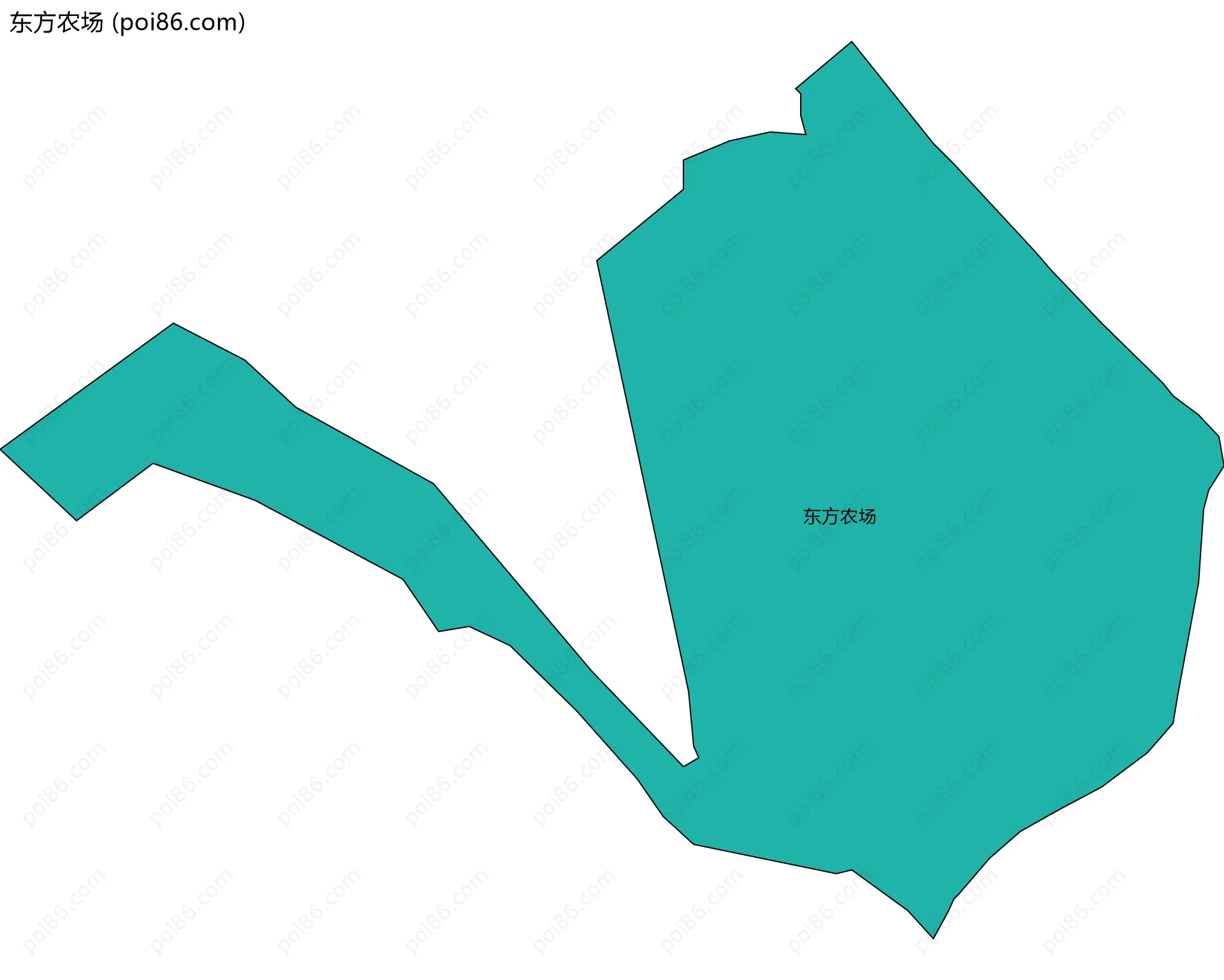 东方农场边界地图