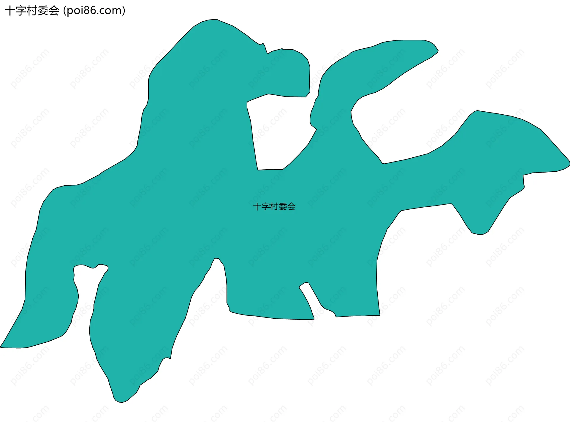 十字村委会边界地图