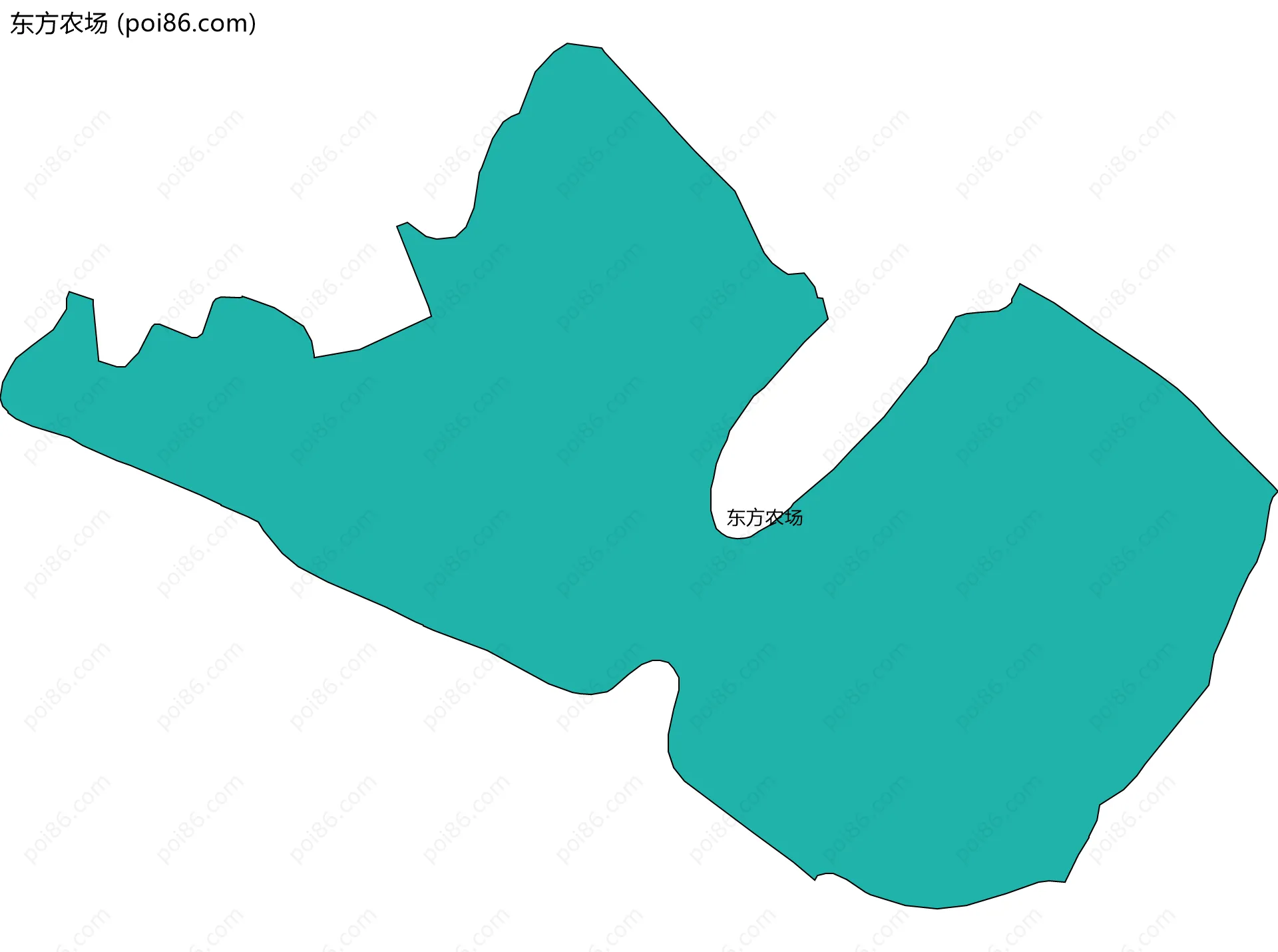 东方农场边界地图