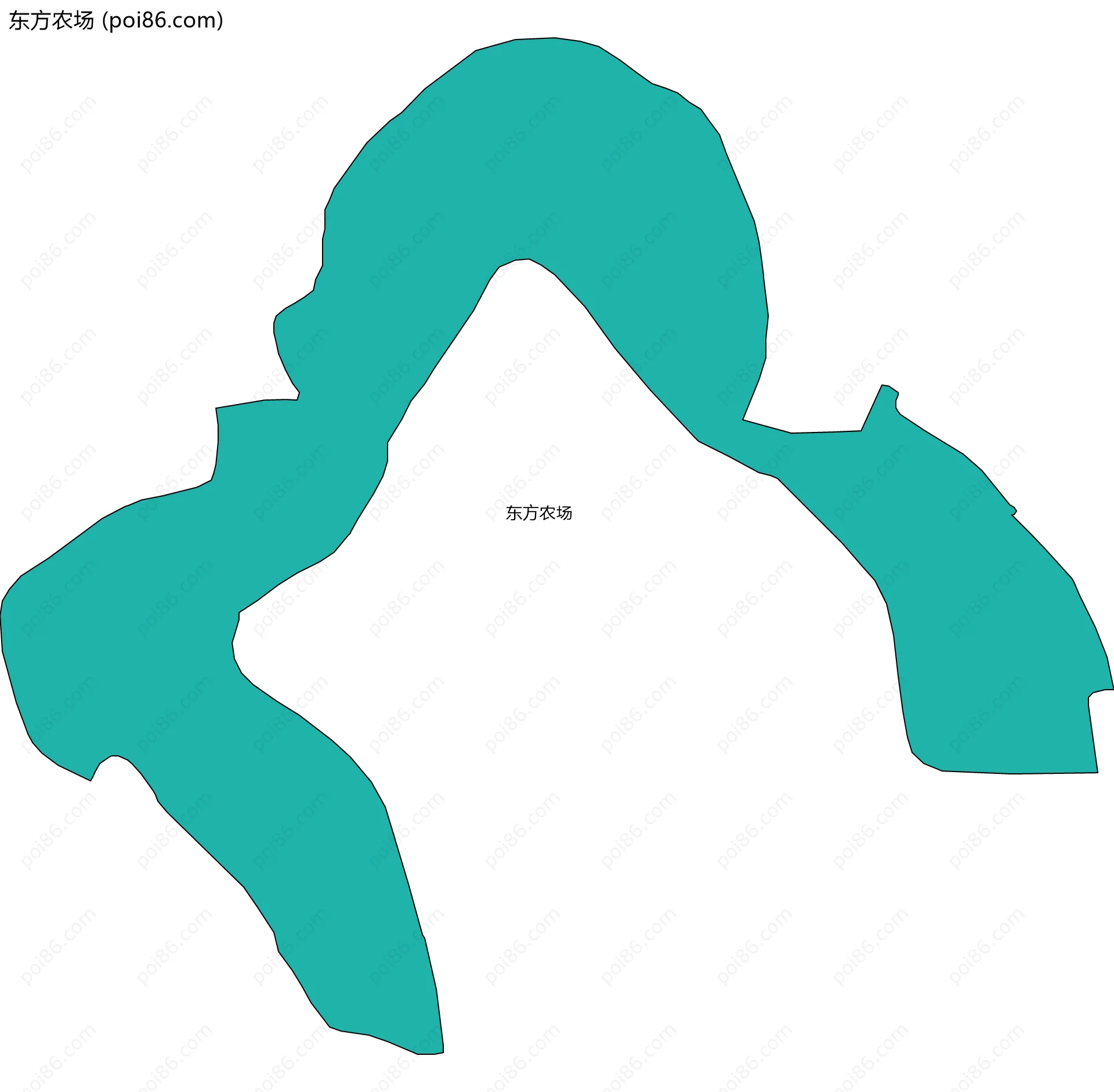 东方农场边界地图