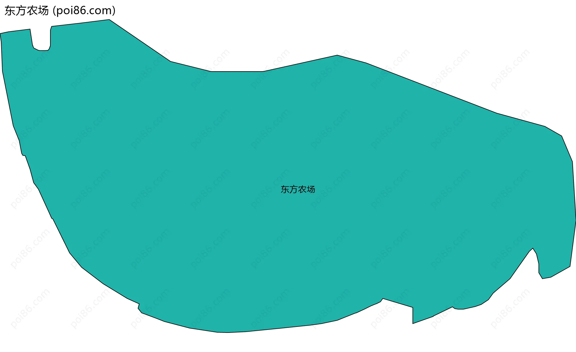 东方农场边界地图