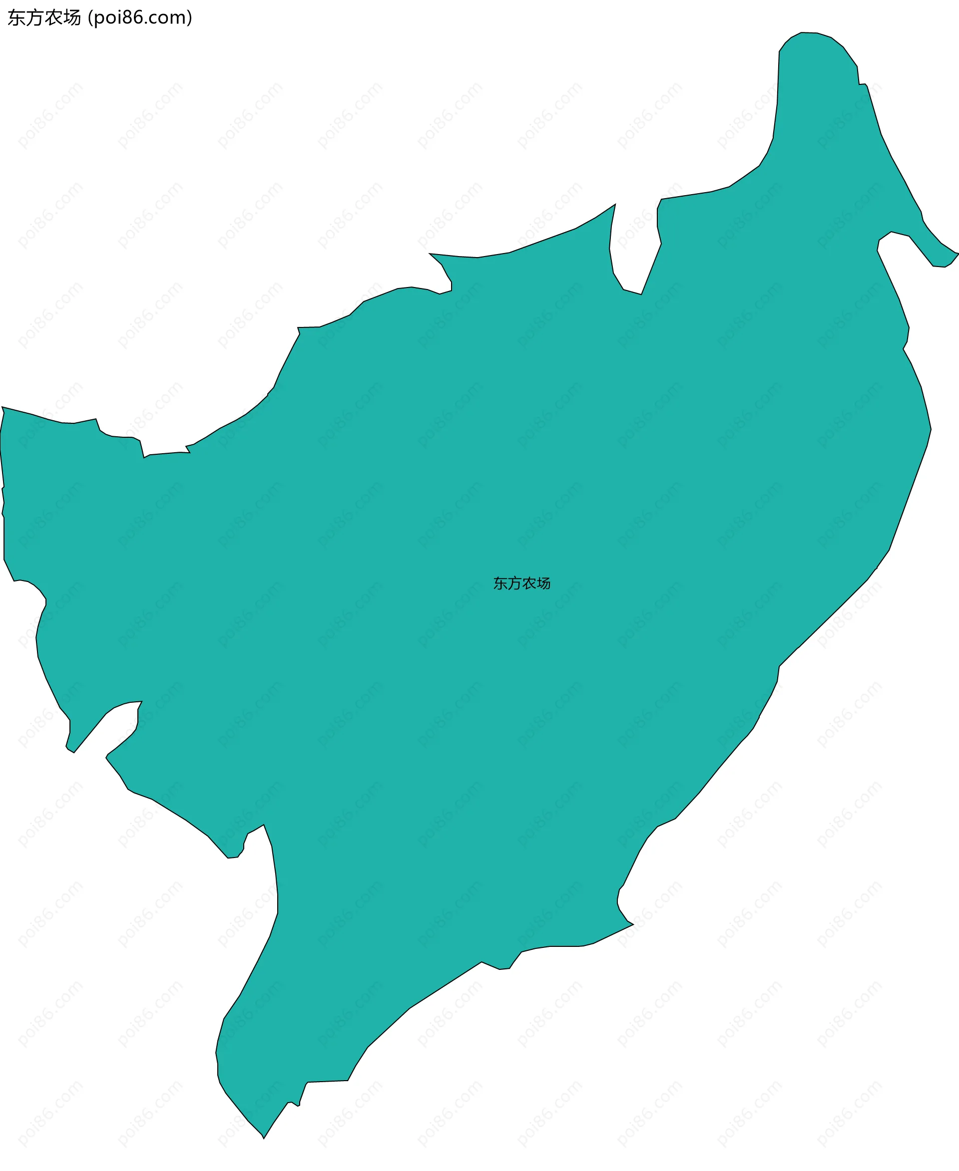 东方农场边界地图