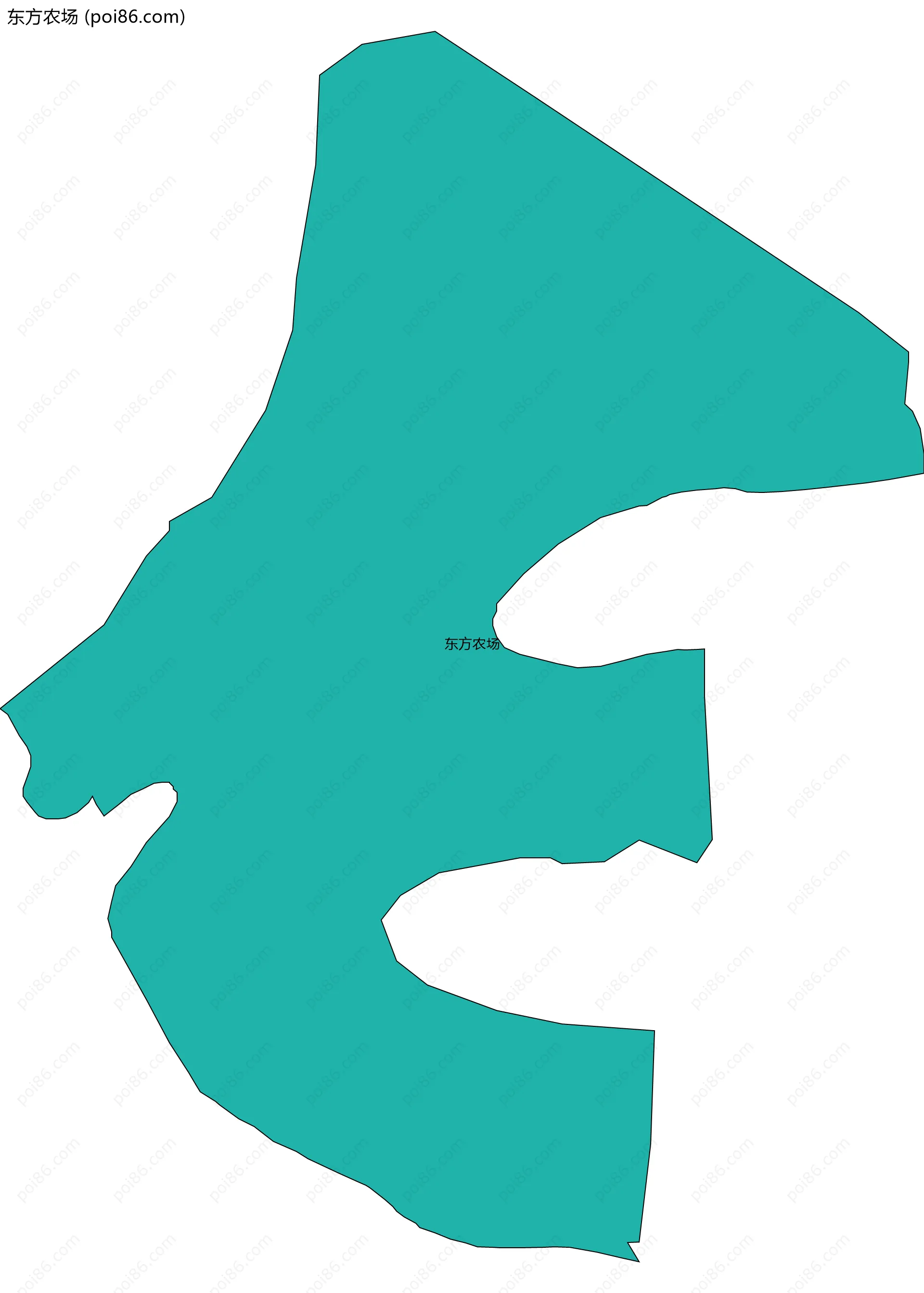 东方农场边界地图