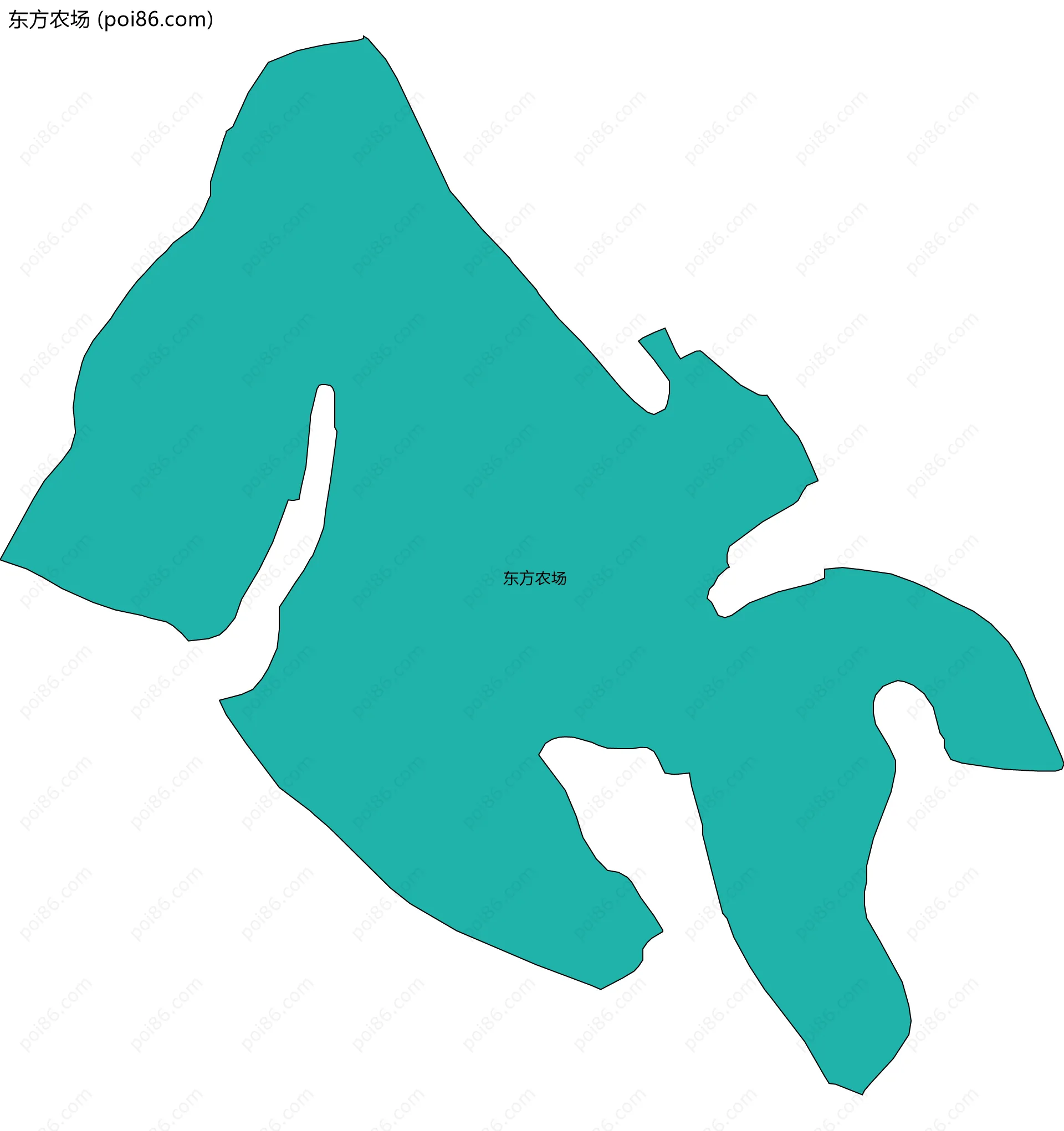 东方农场边界地图