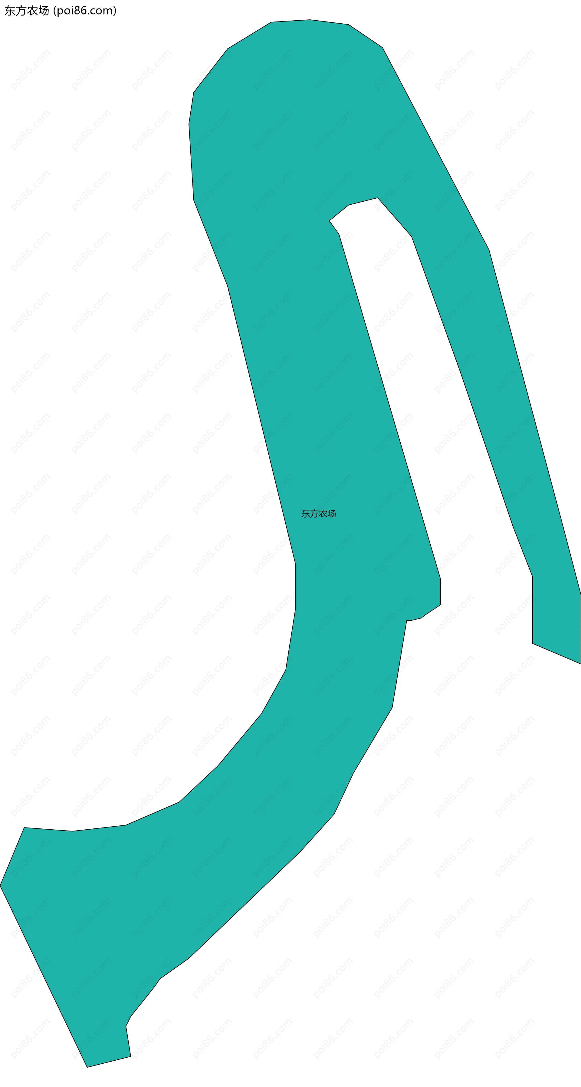 东方农场边界地图