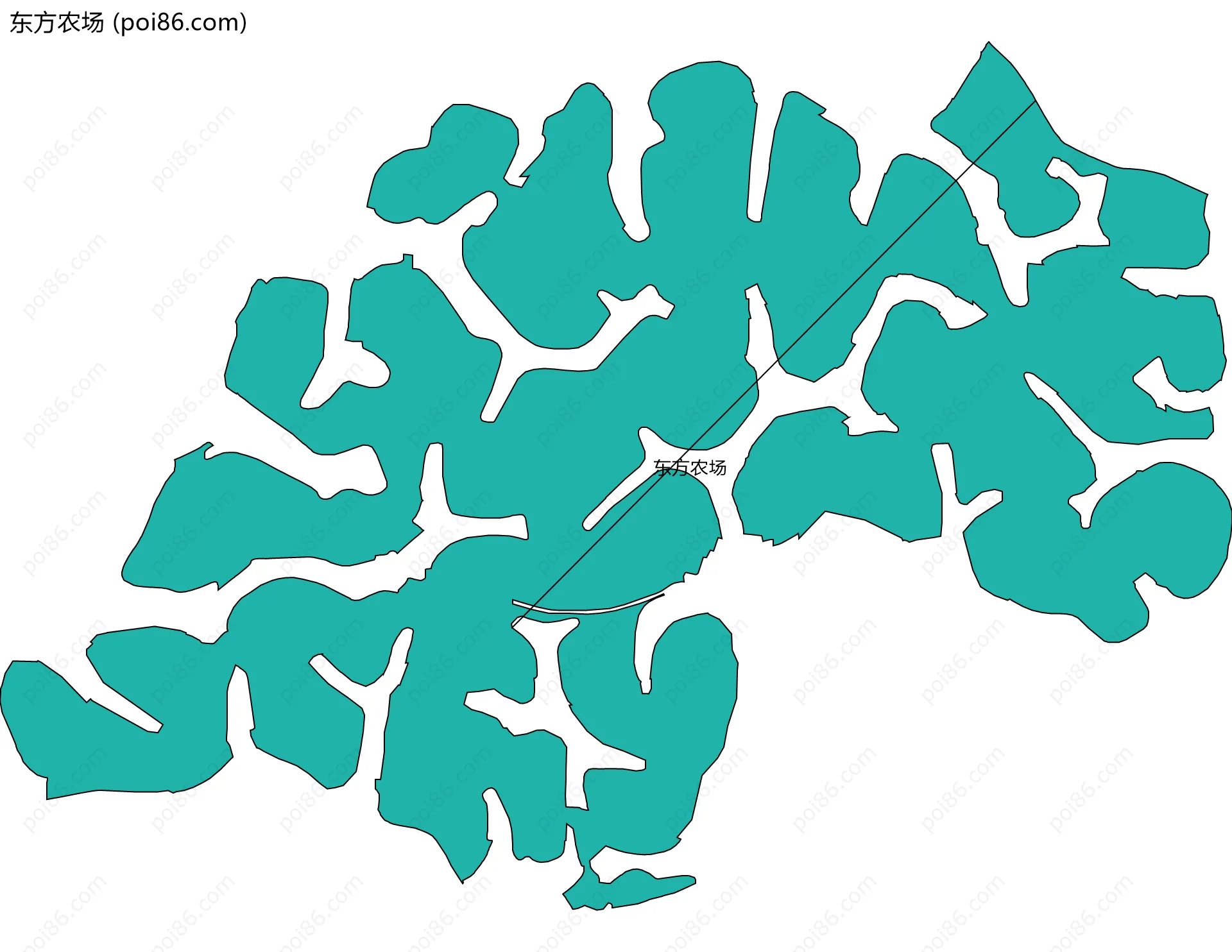 东方农场边界地图