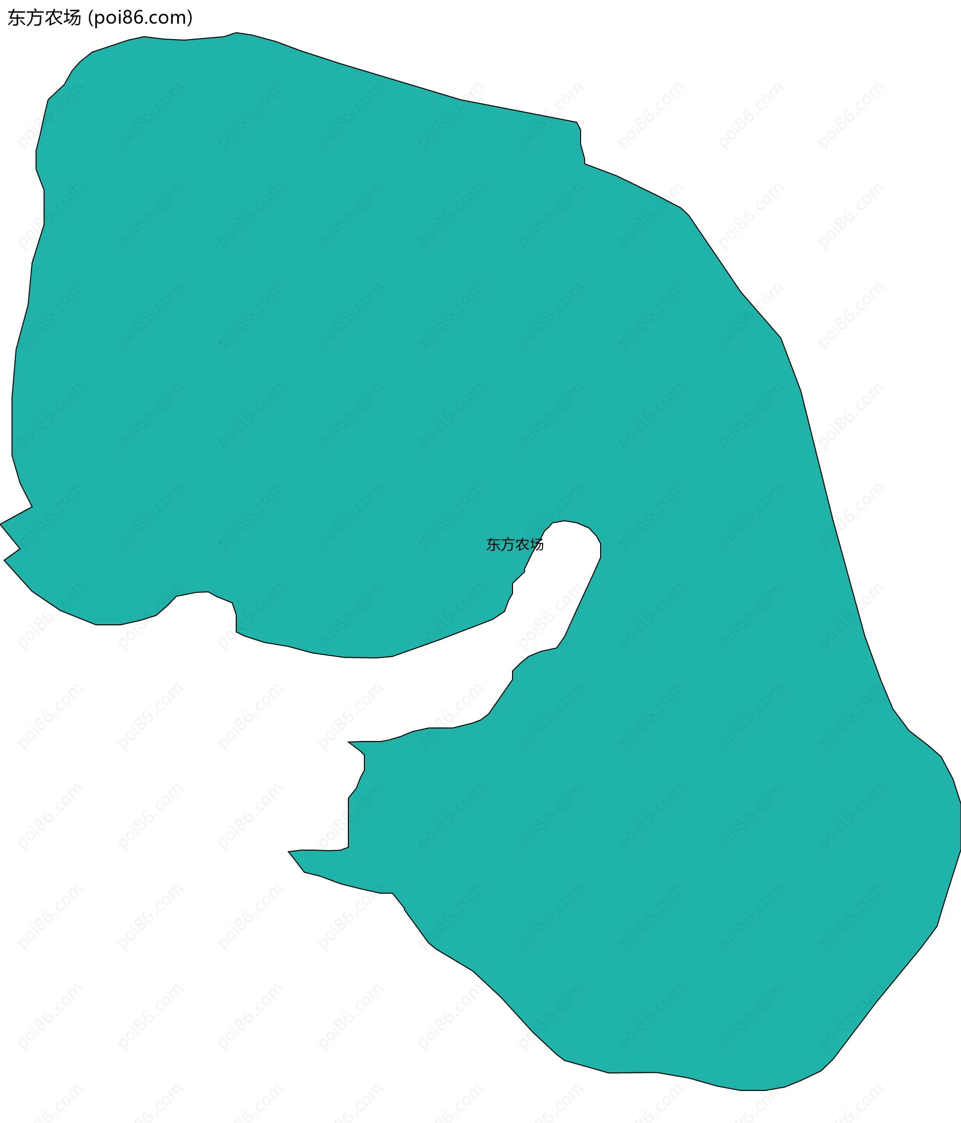 东方农场边界地图