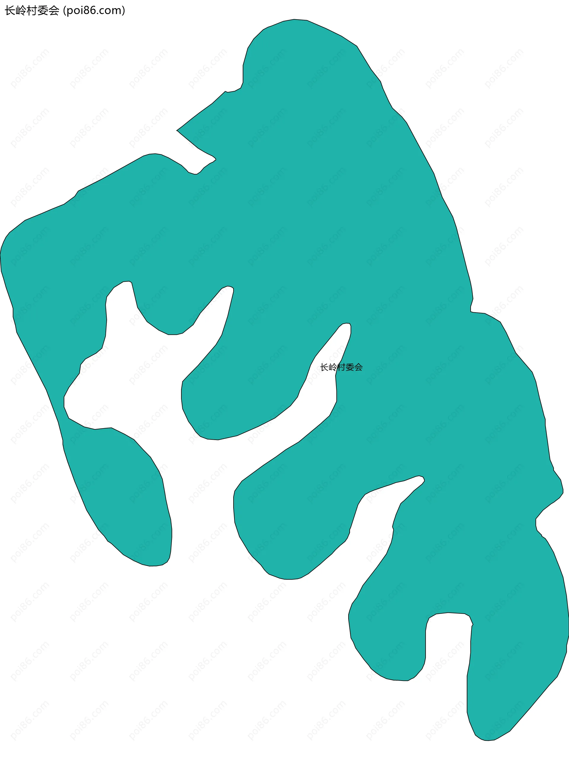 长岭村委会边界地图