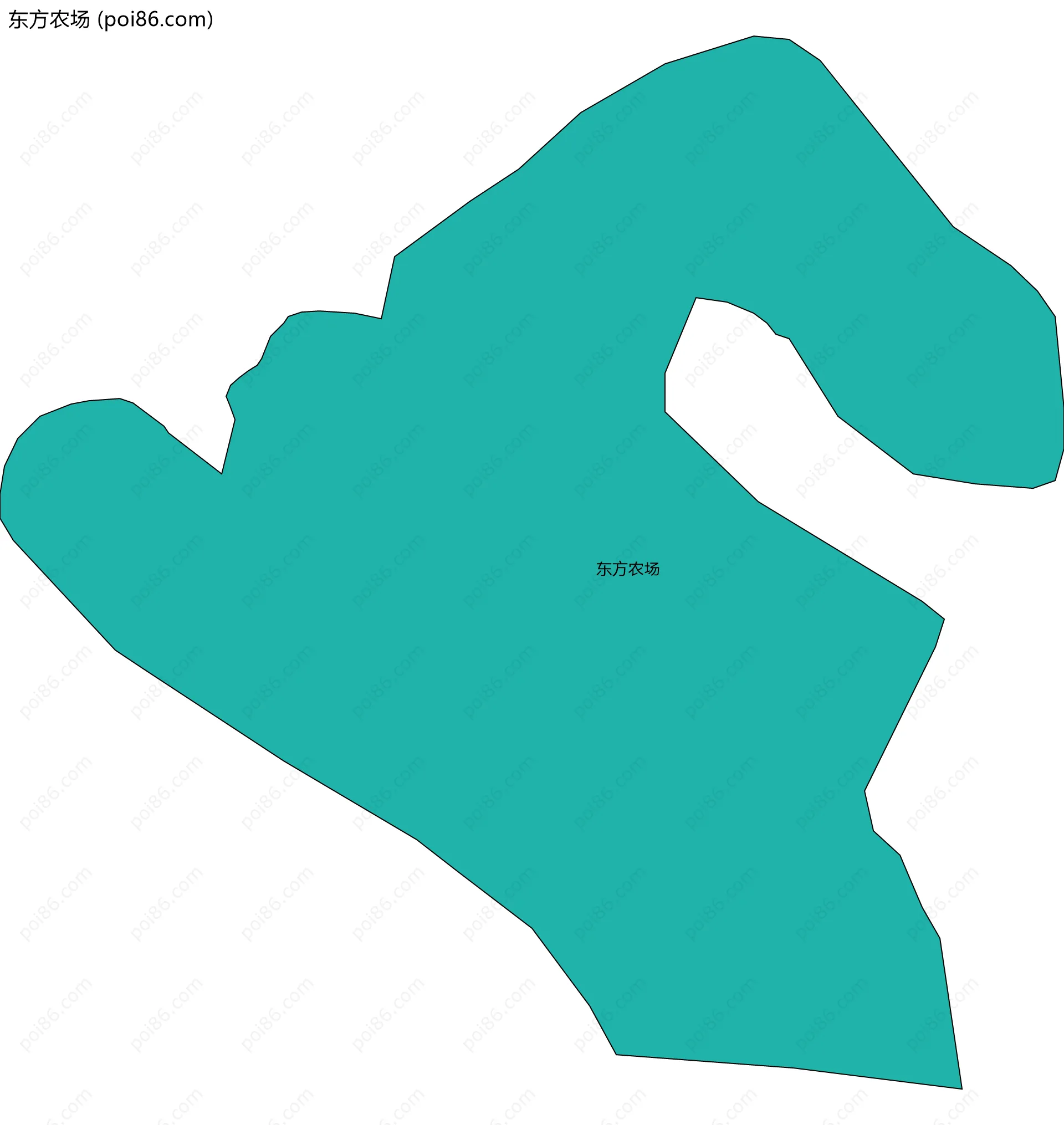 东方农场边界地图