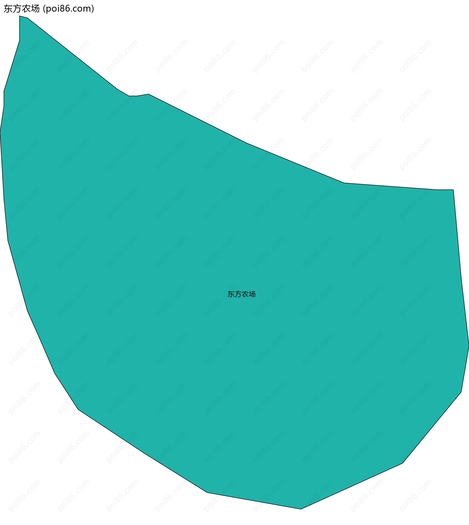 东方农场边界地图