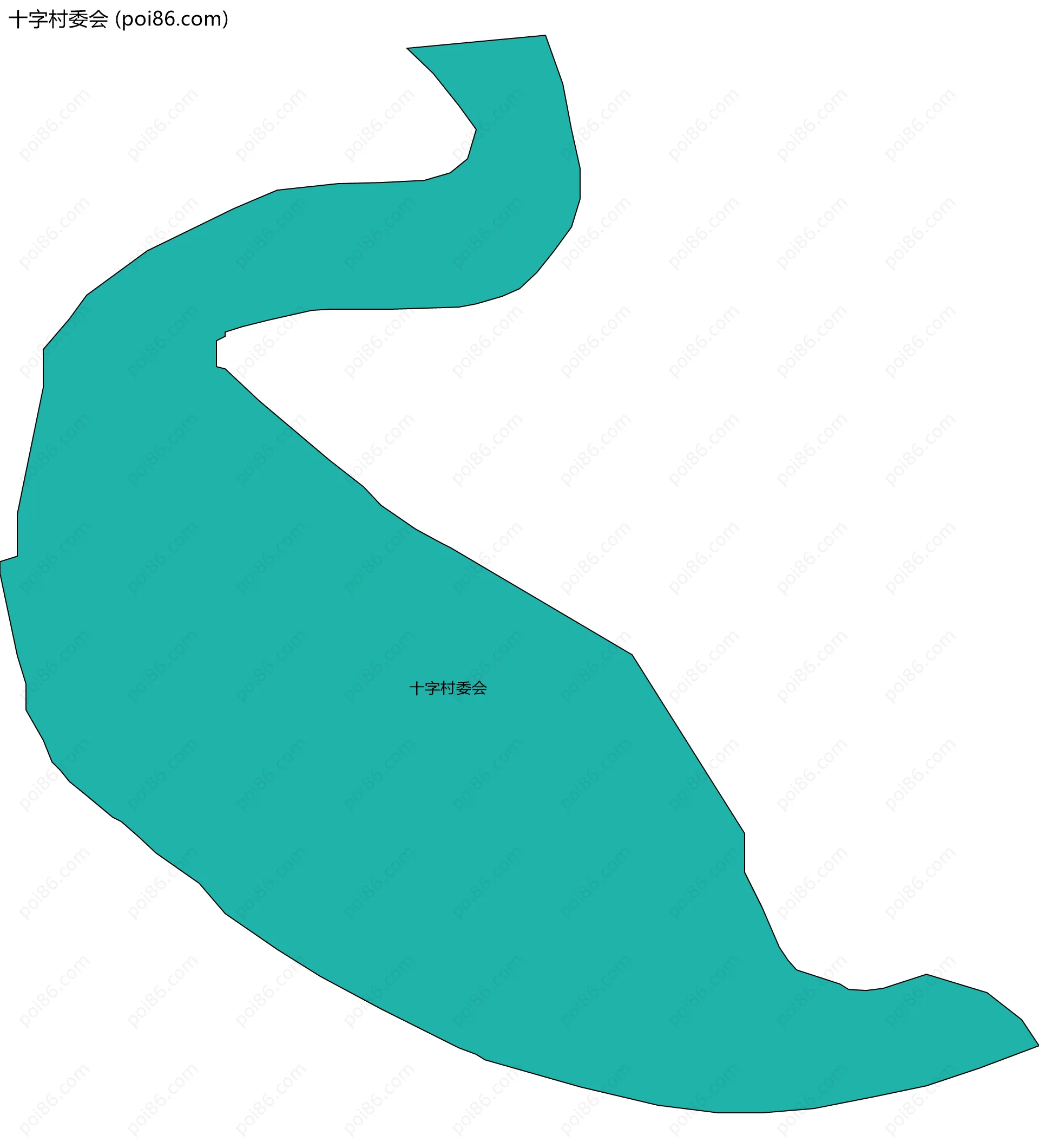 十字村委会边界地图