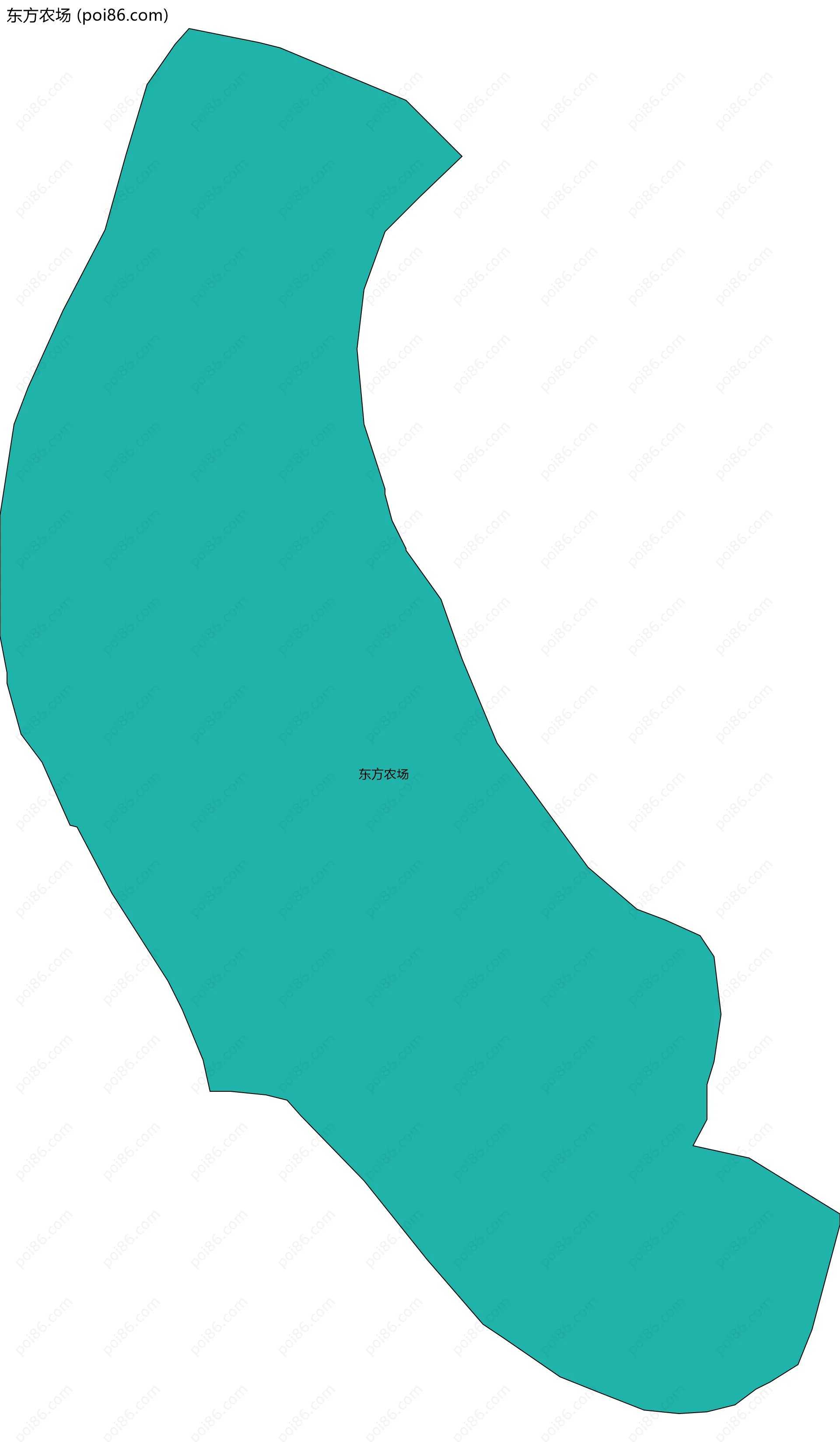 东方农场边界地图