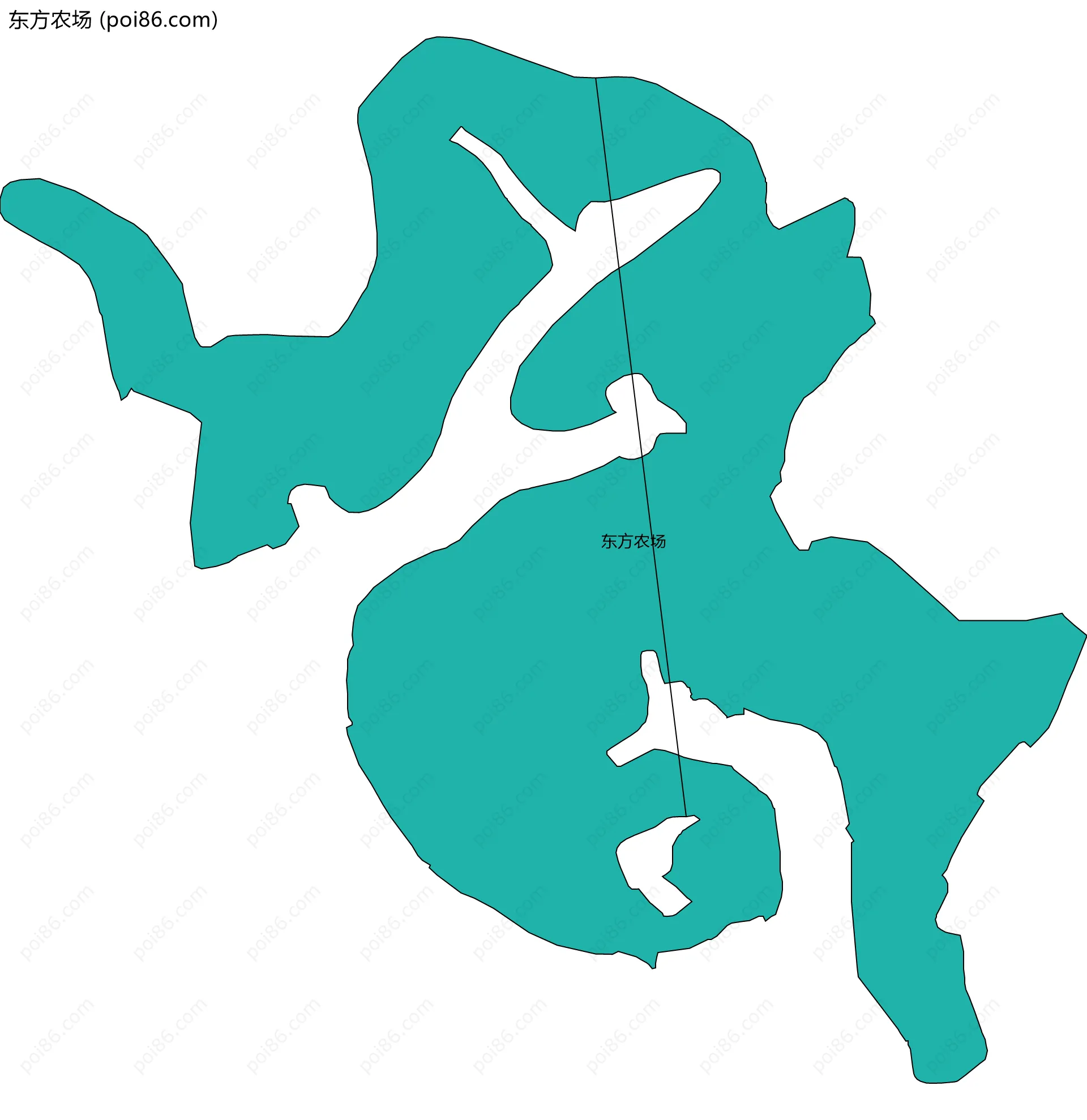 东方农场边界地图