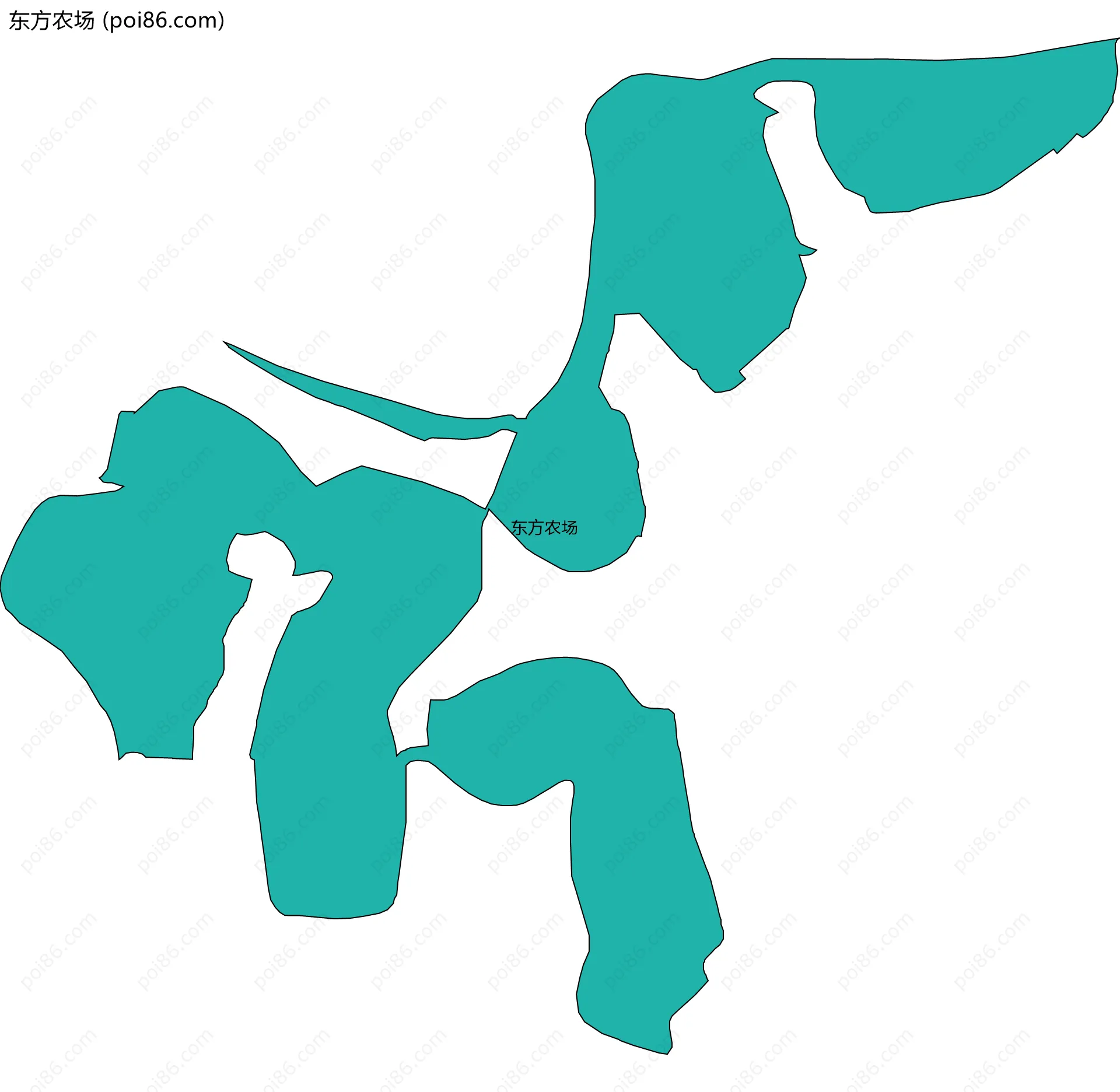 东方农场边界地图