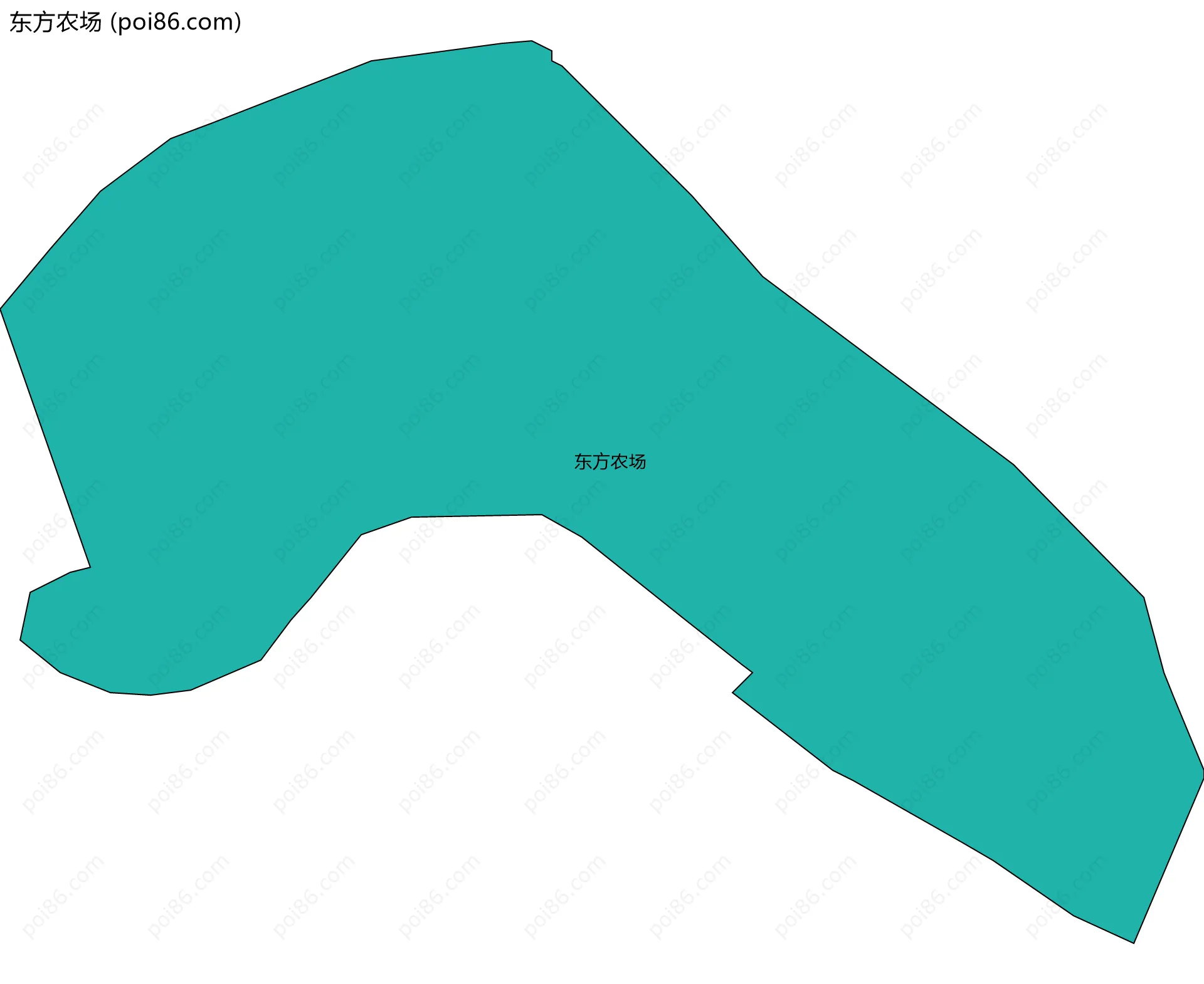 东方农场边界地图