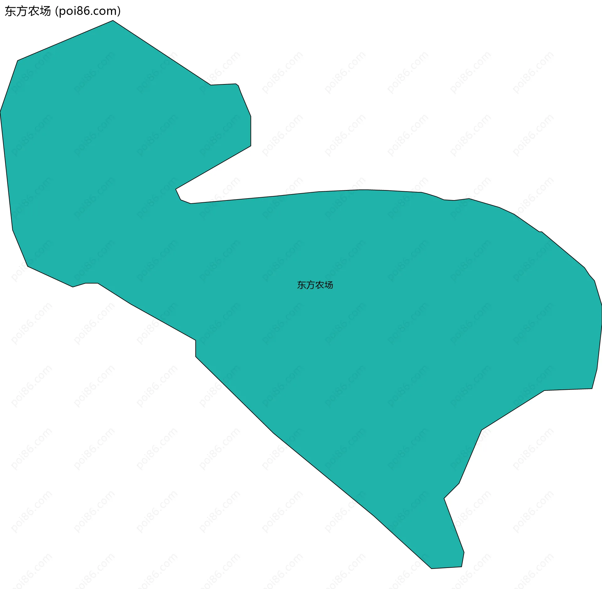 东方农场边界地图