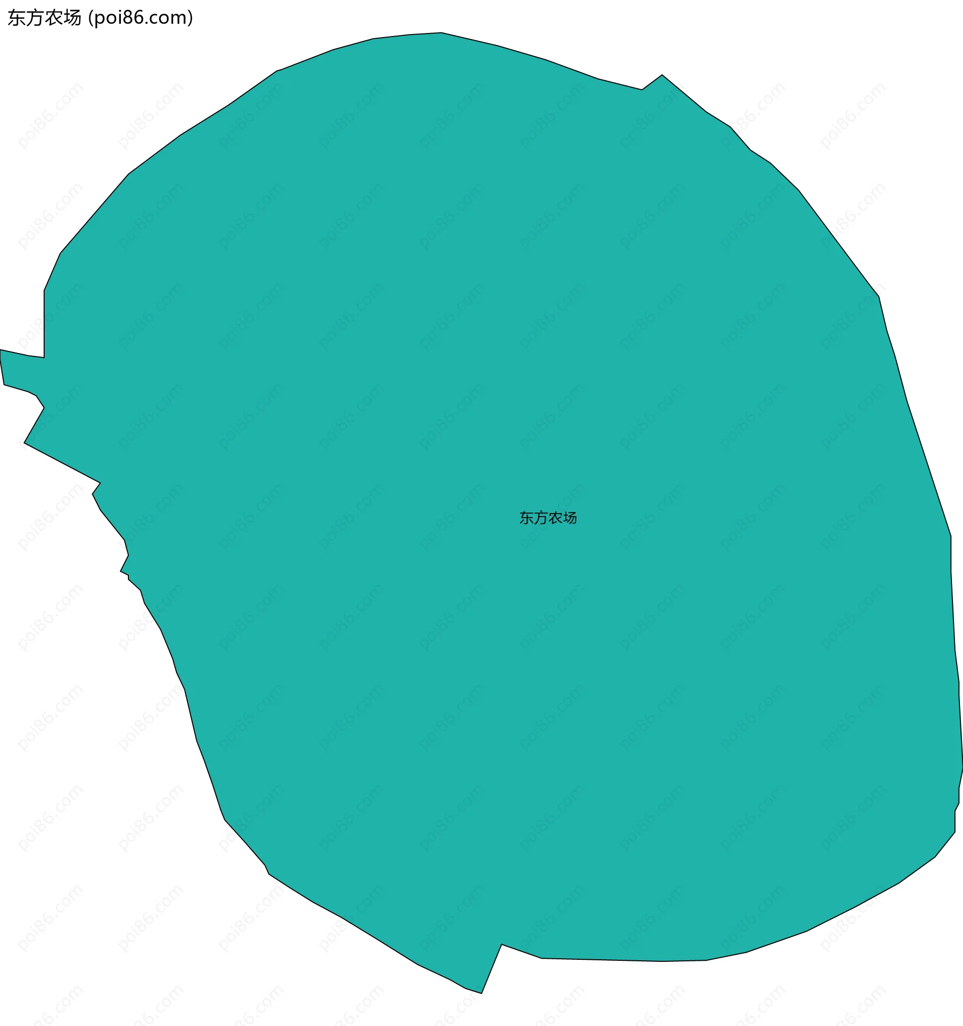 东方农场边界地图