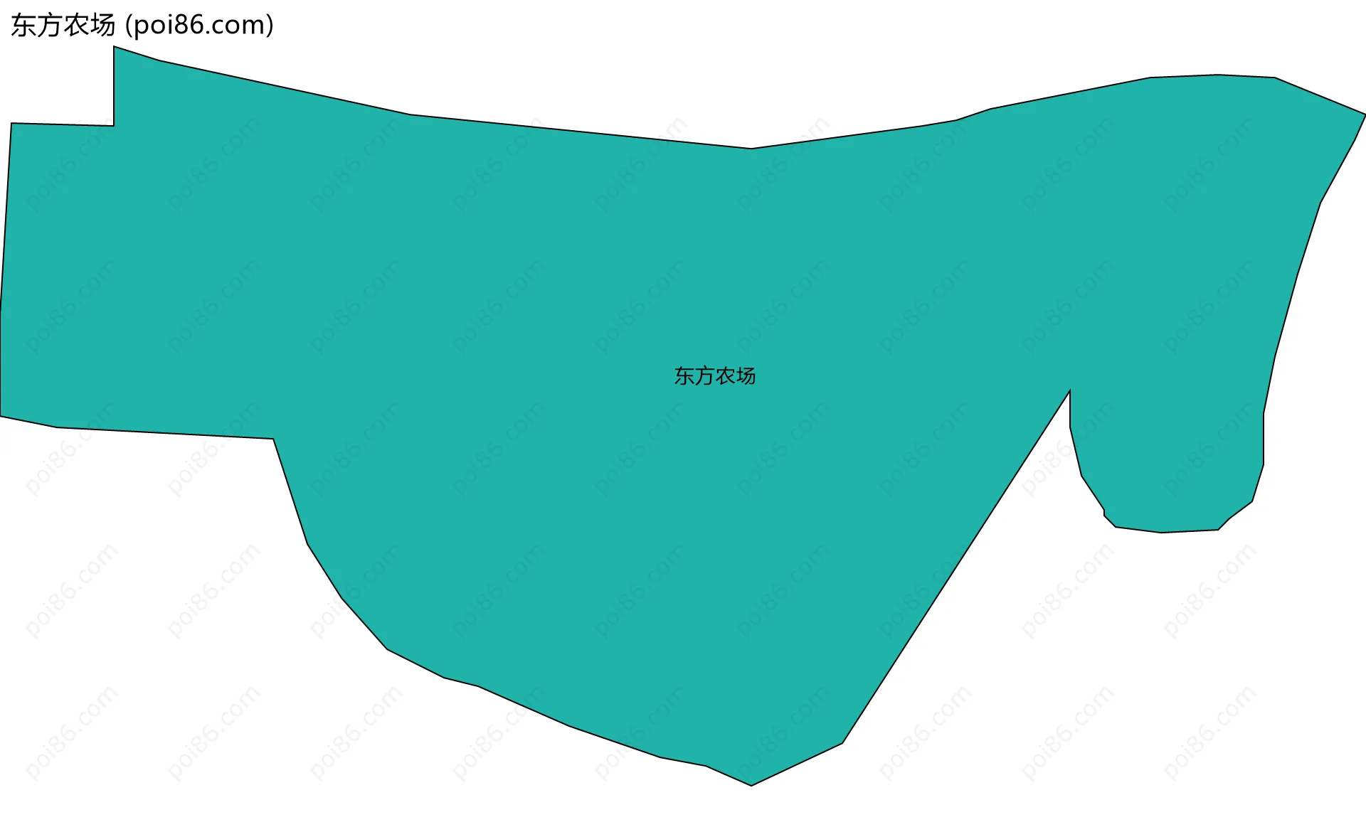 东方农场边界地图