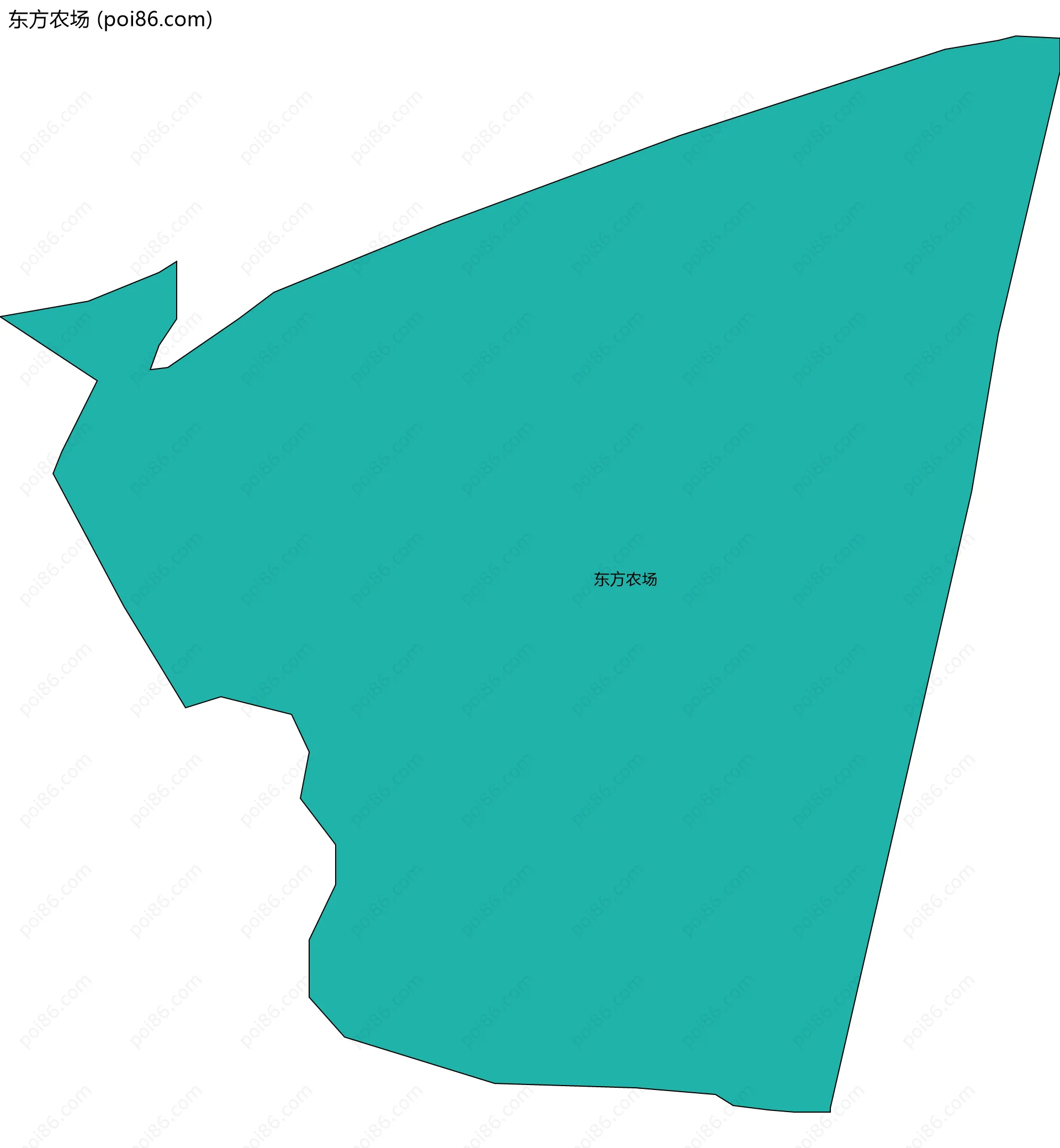 东方农场边界地图