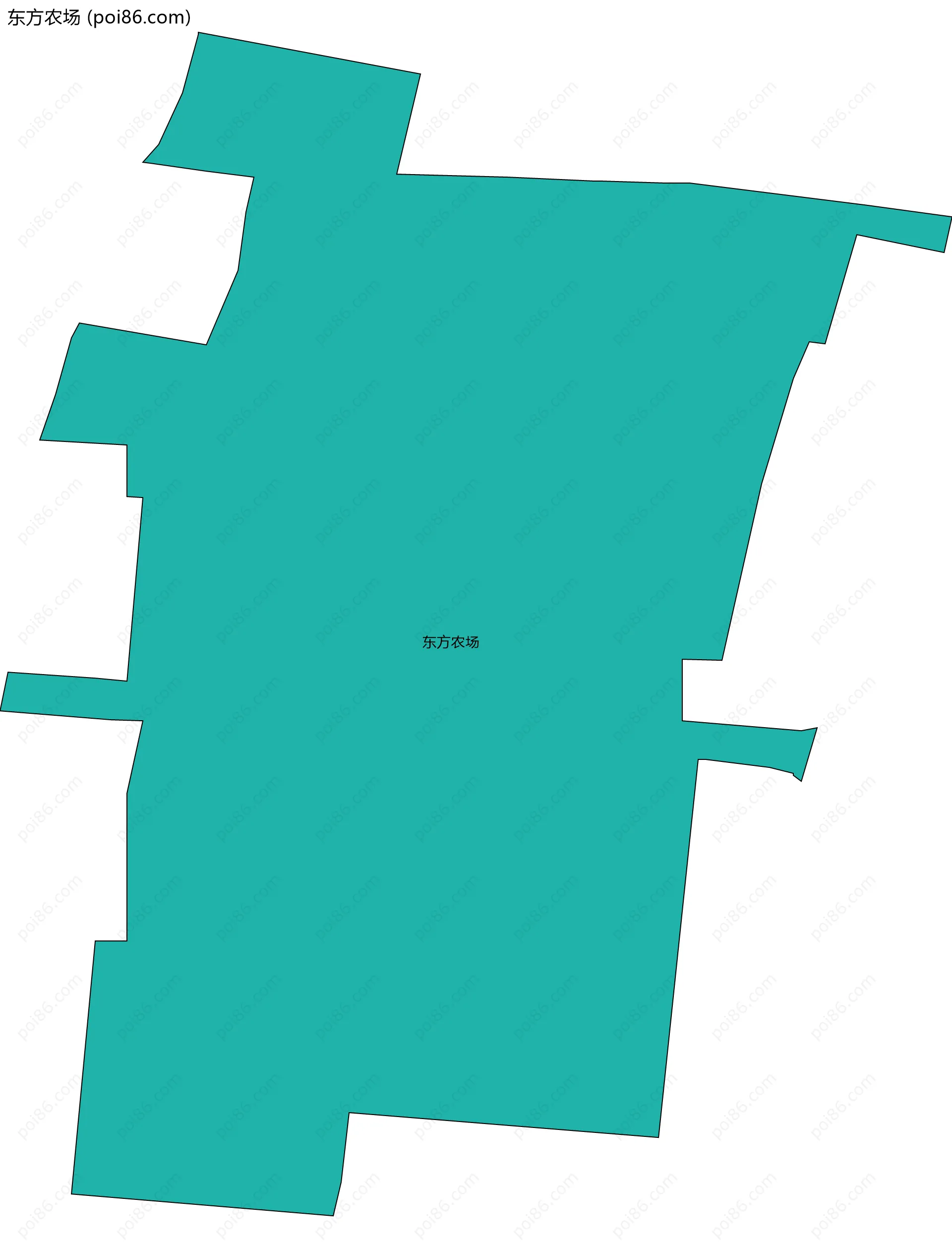 东方农场边界地图