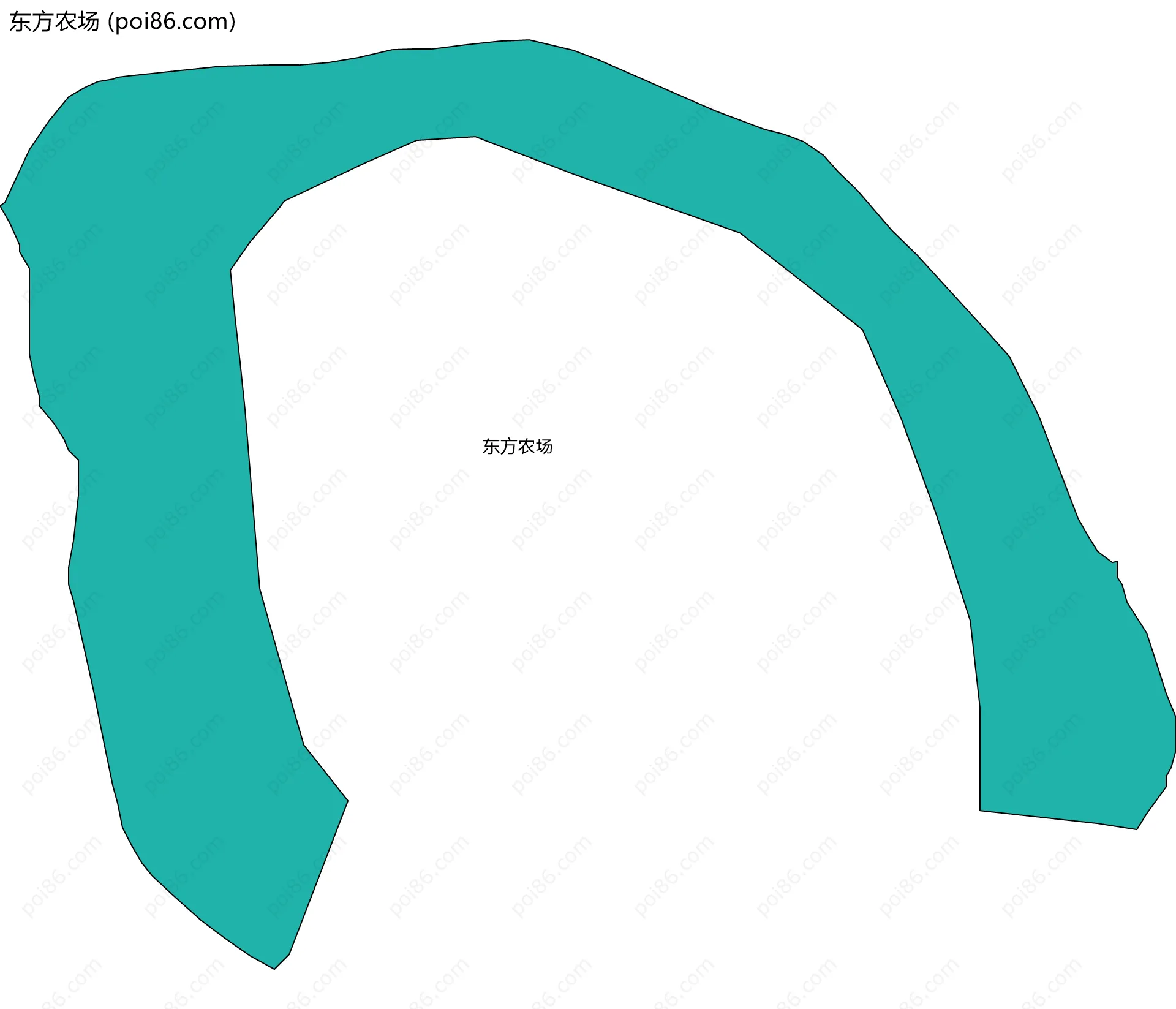 东方农场边界地图