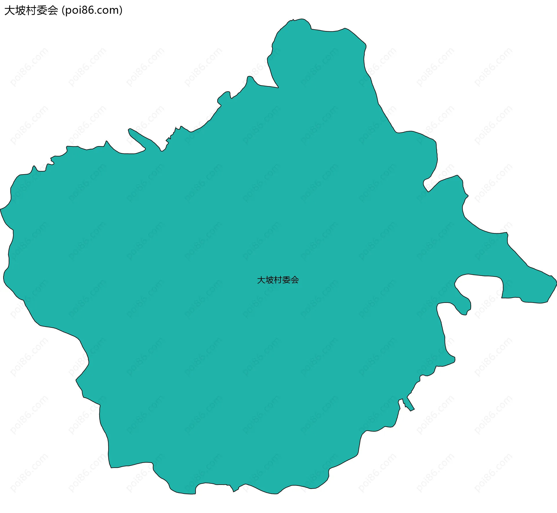 大坡村委会边界地图