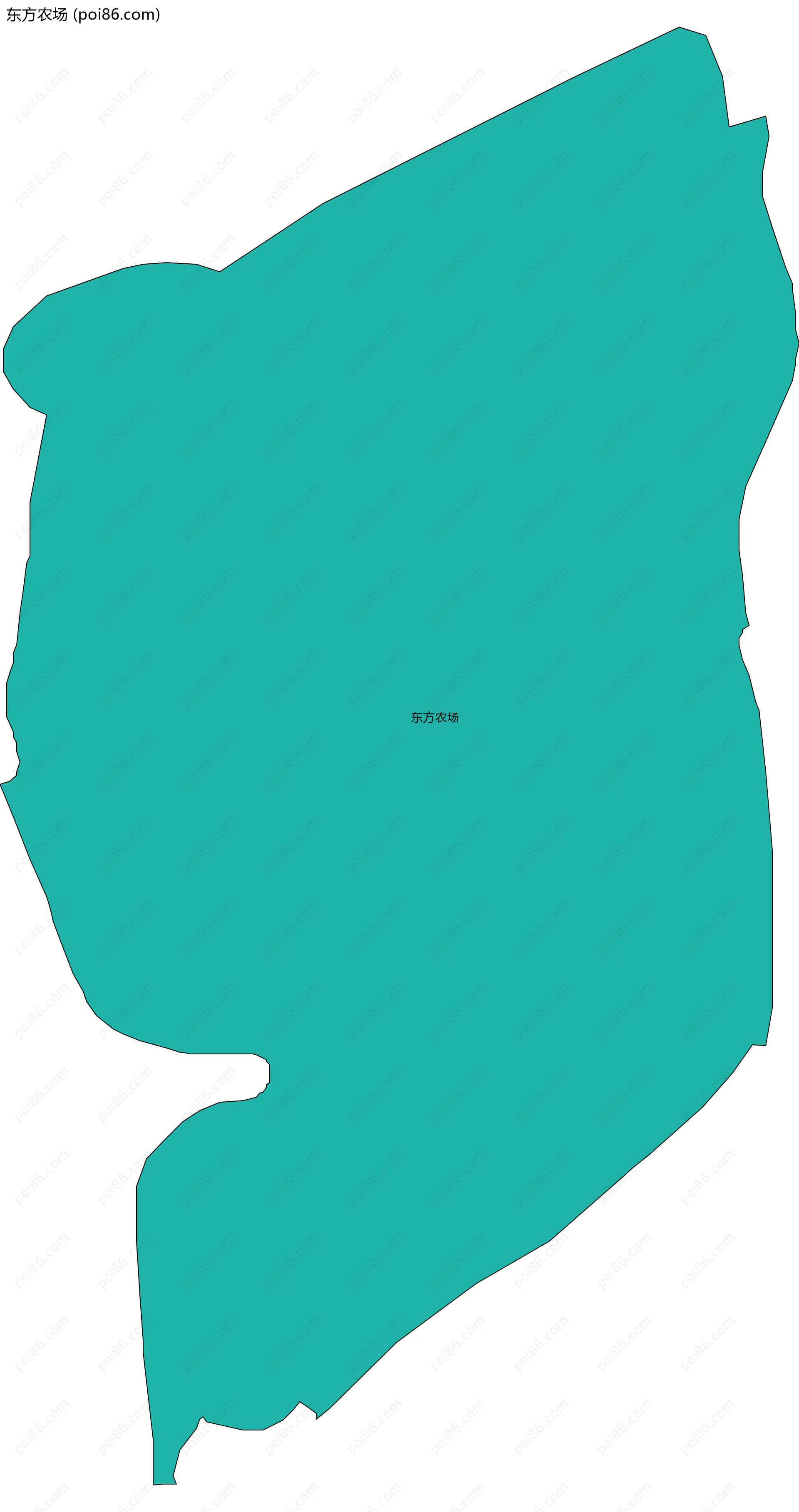 东方农场边界地图