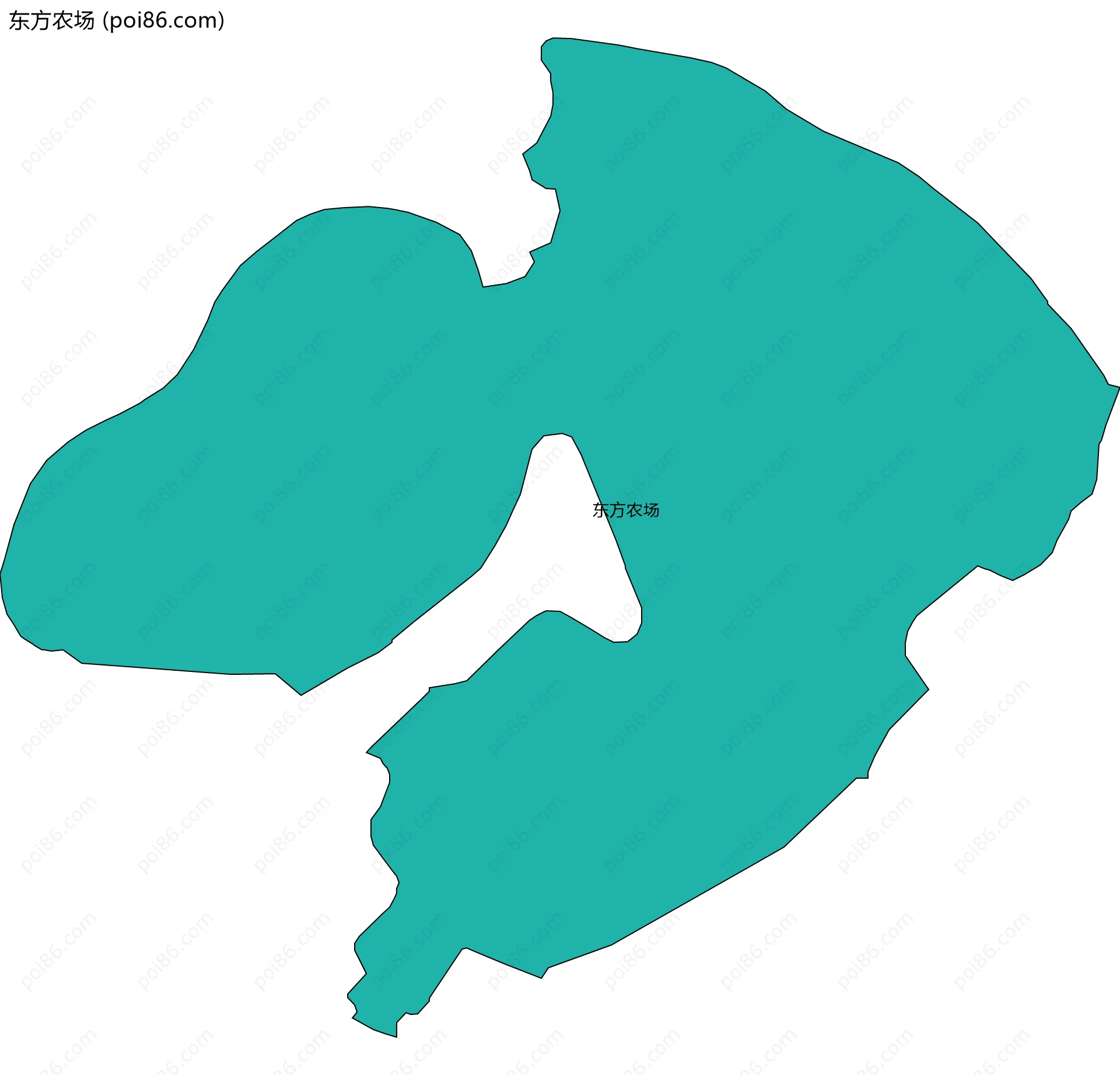 东方农场边界地图