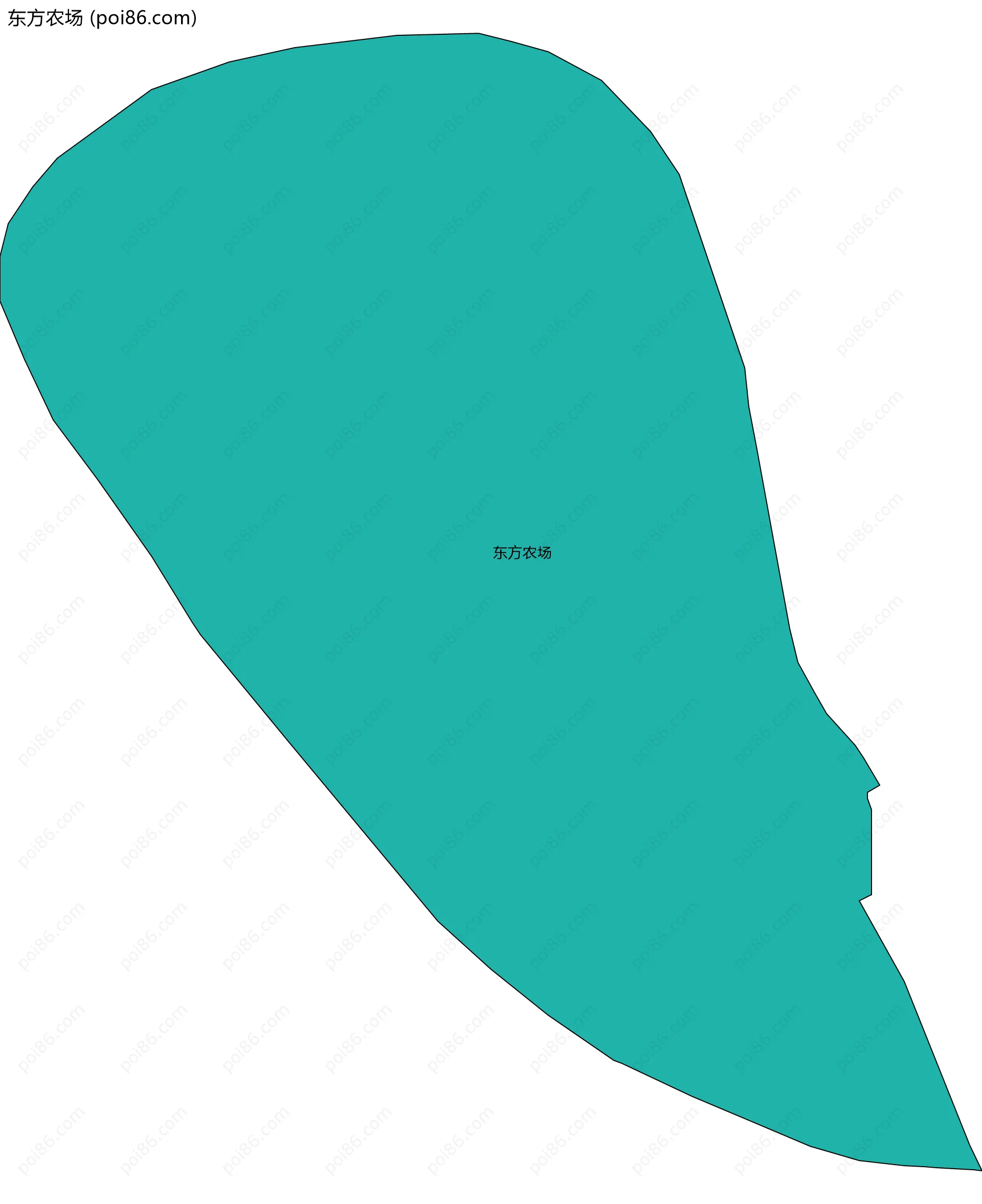 东方农场边界地图