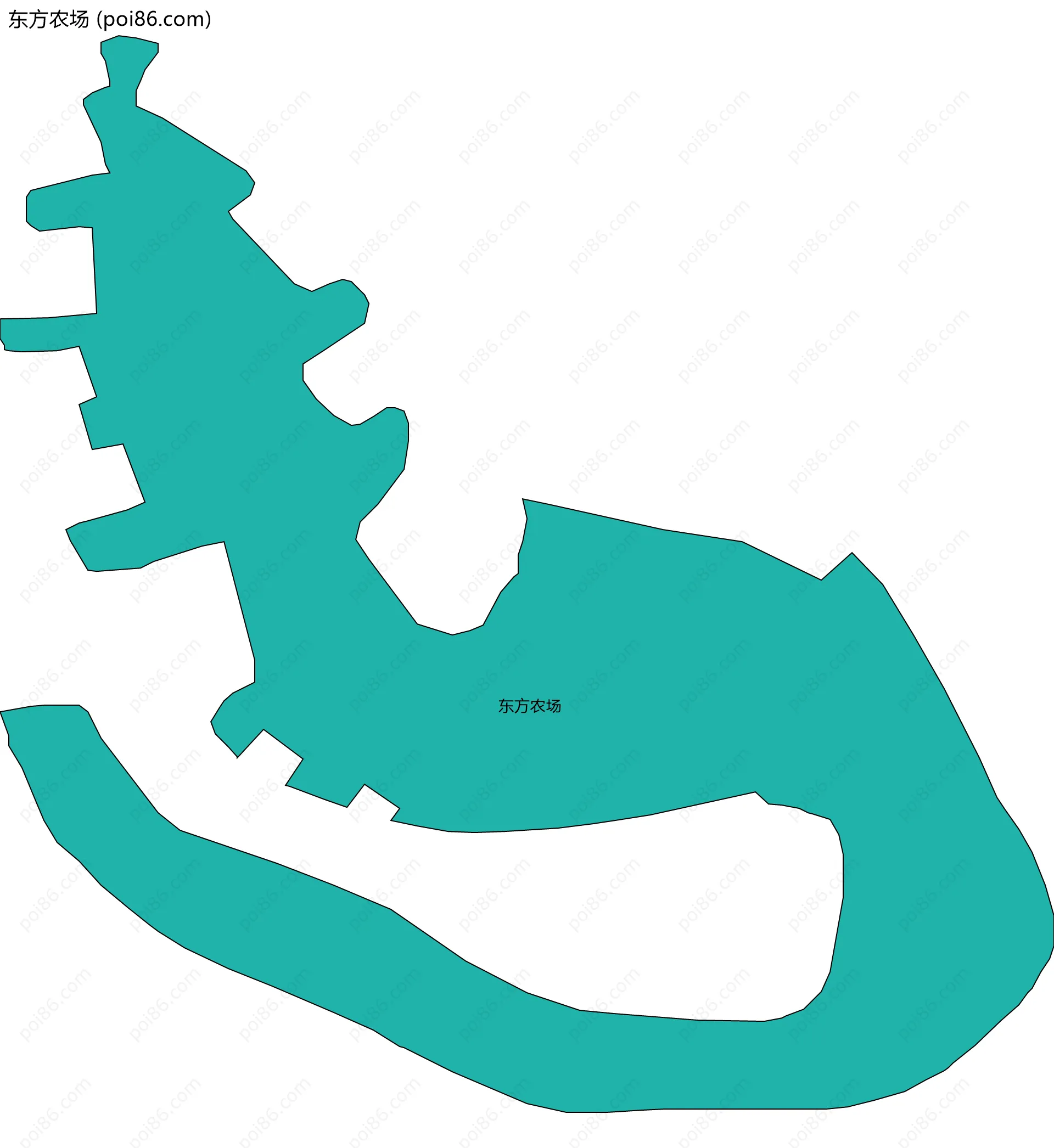 东方农场边界地图