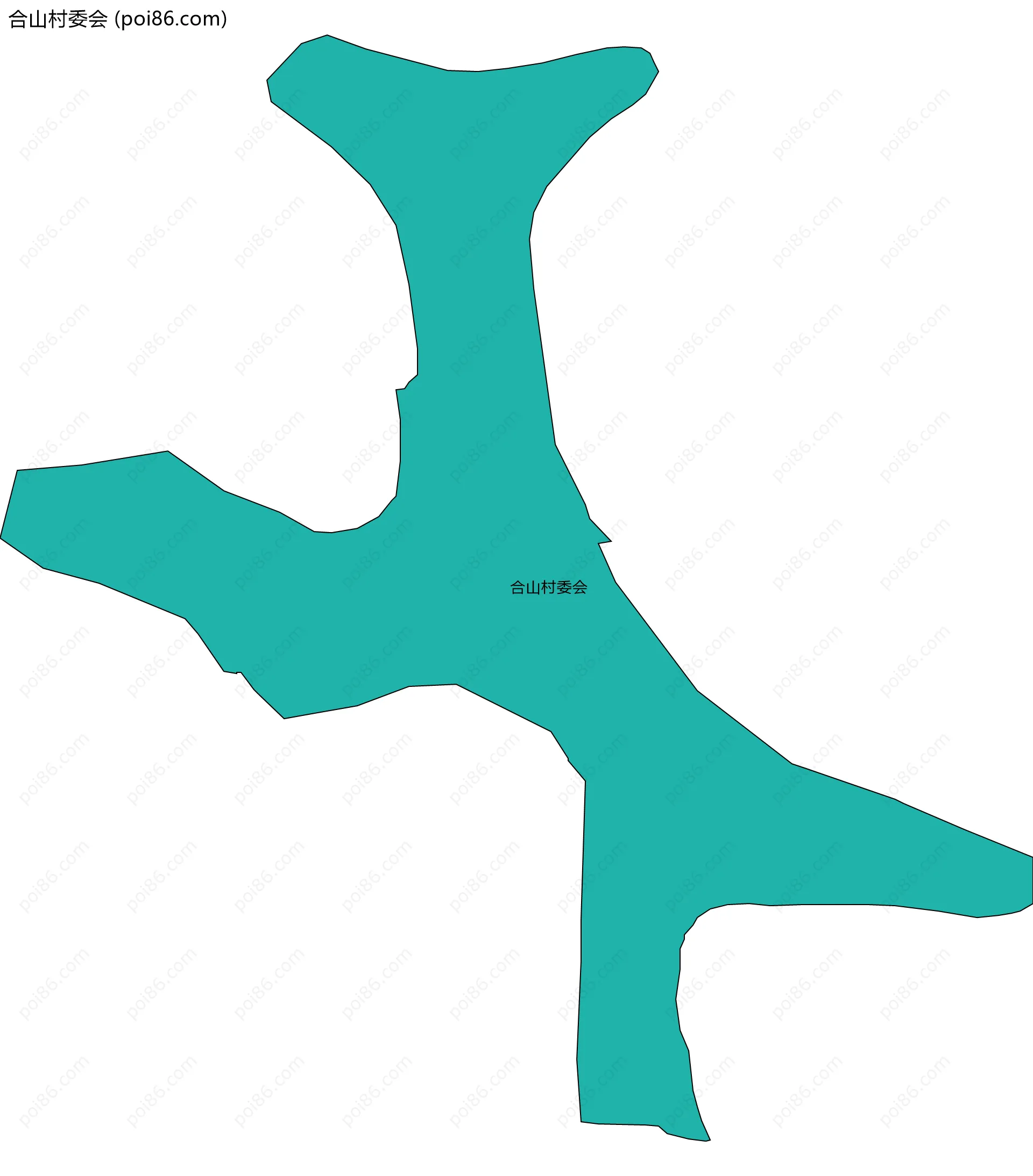 合山村委会边界地图