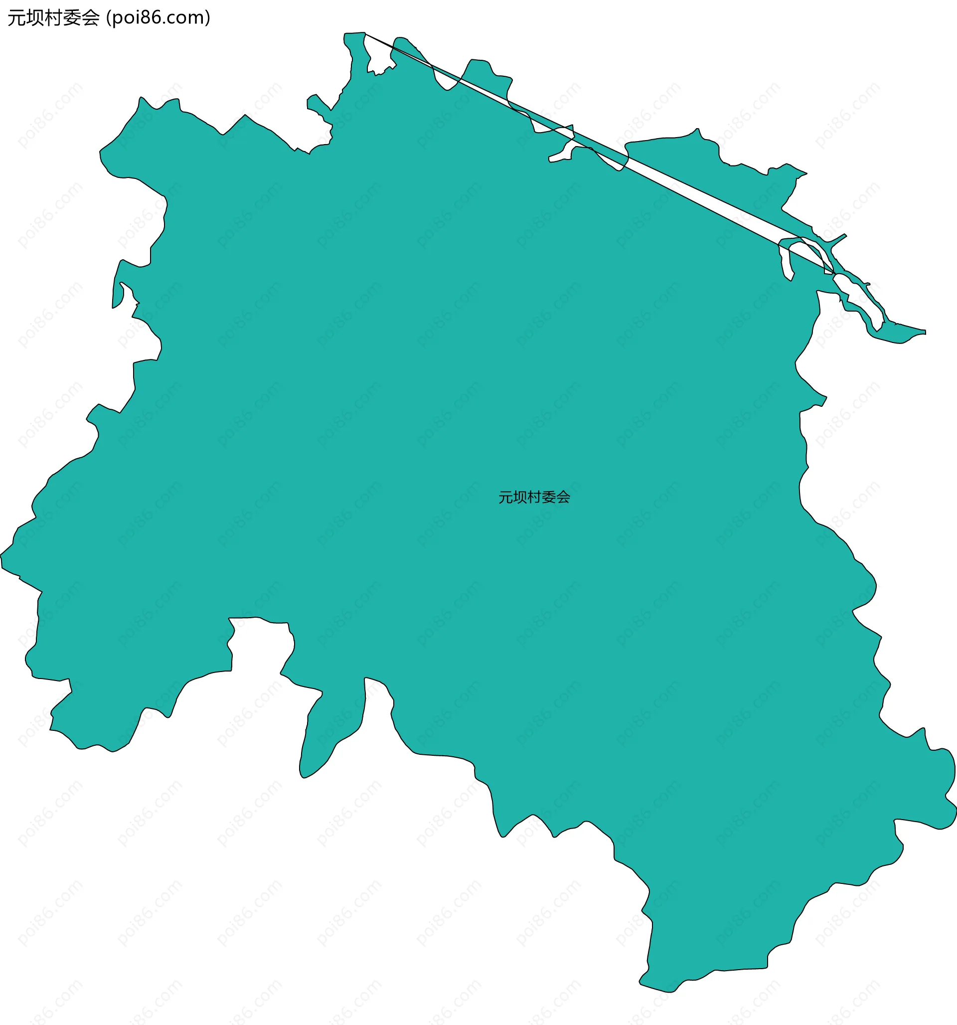 元坝村委会边界地图