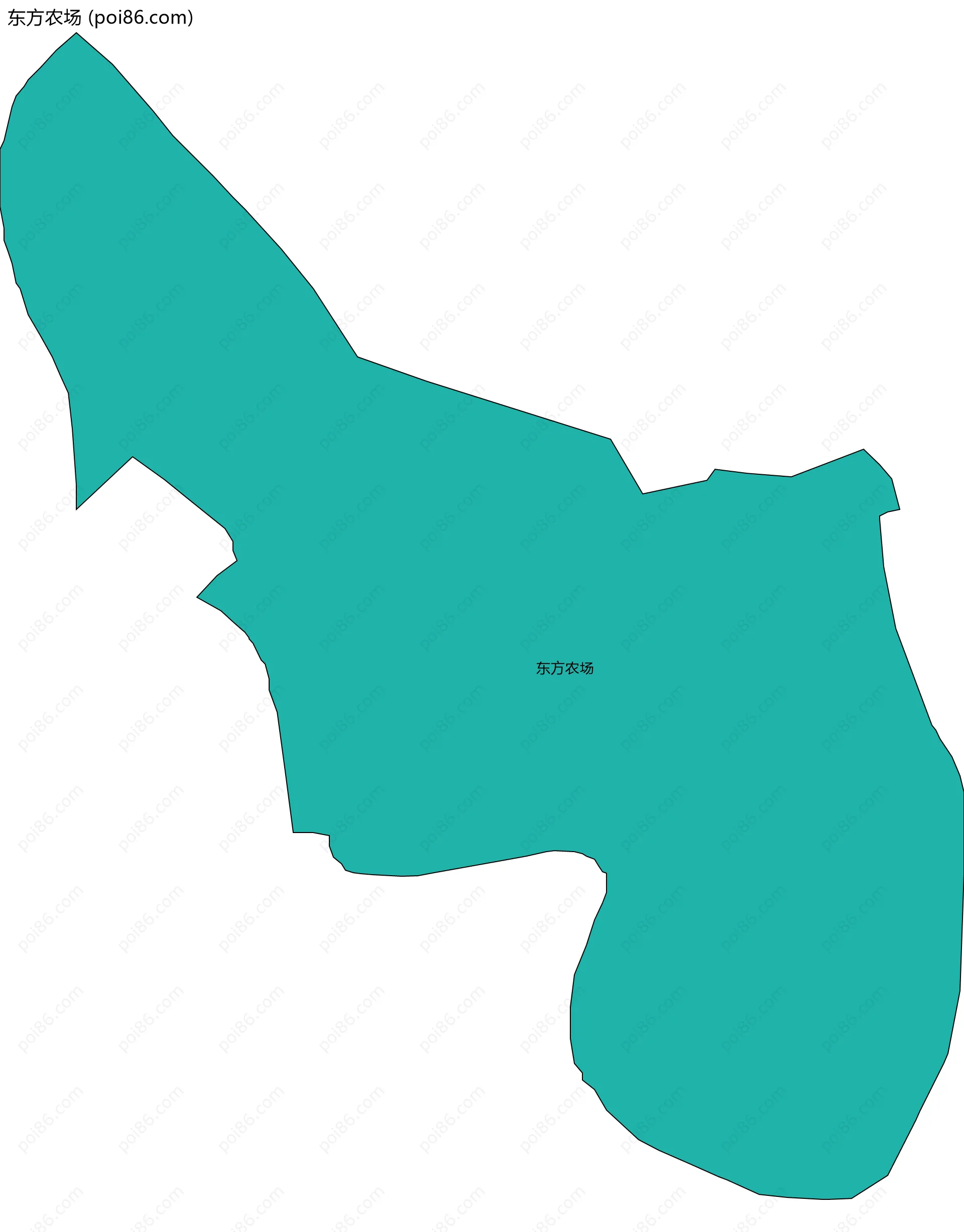 东方农场边界地图