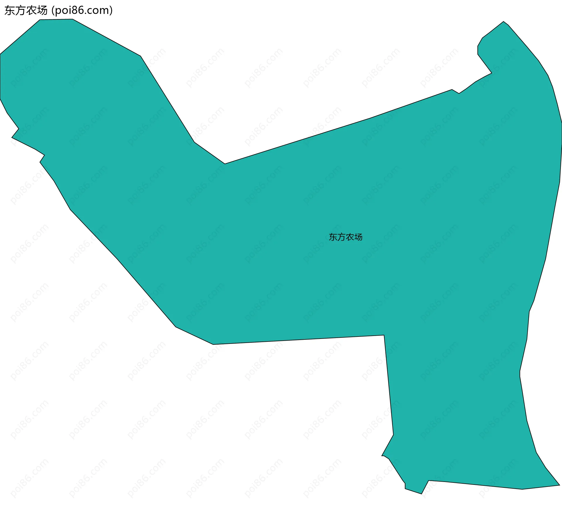 东方农场边界地图