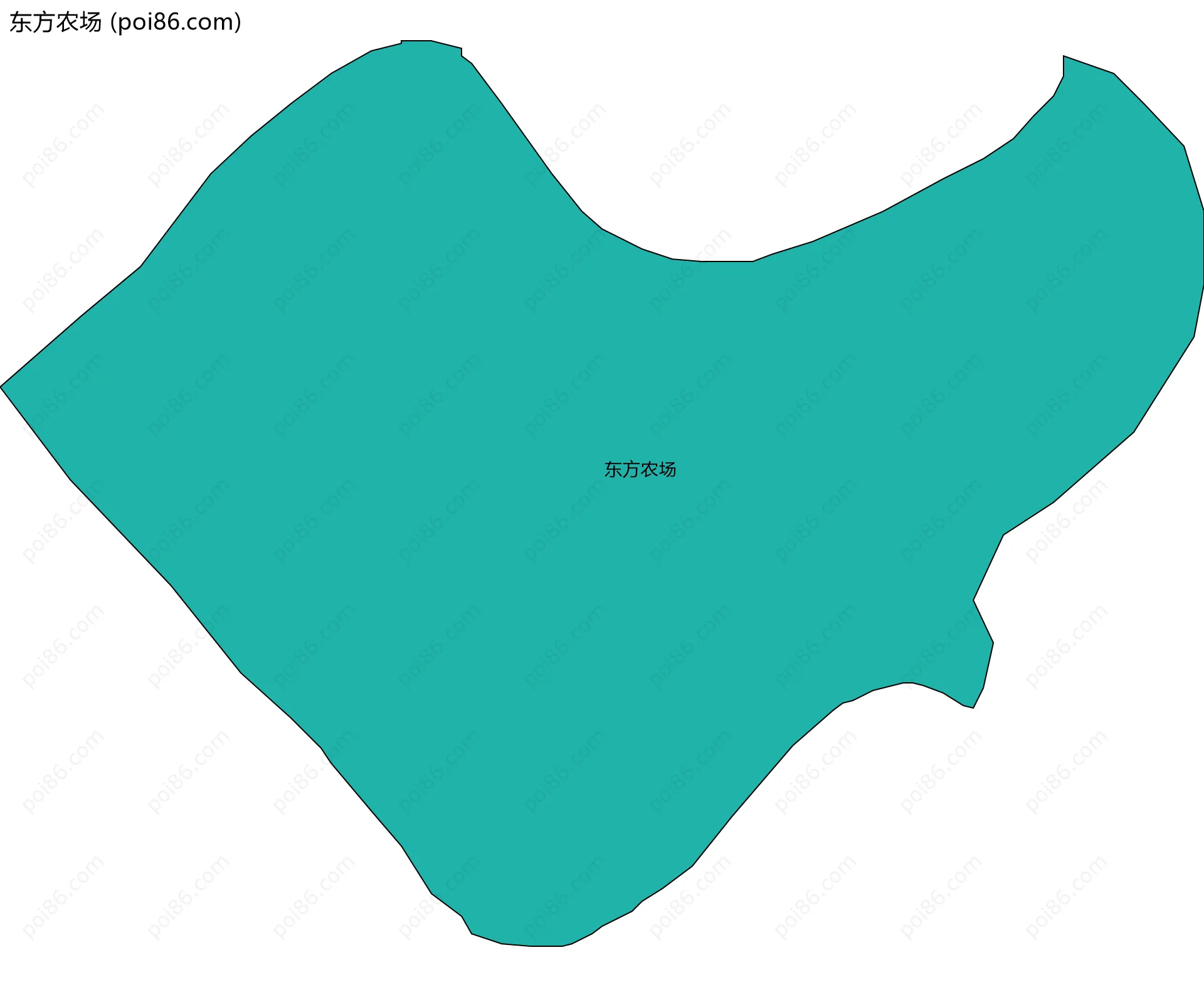 东方农场边界地图