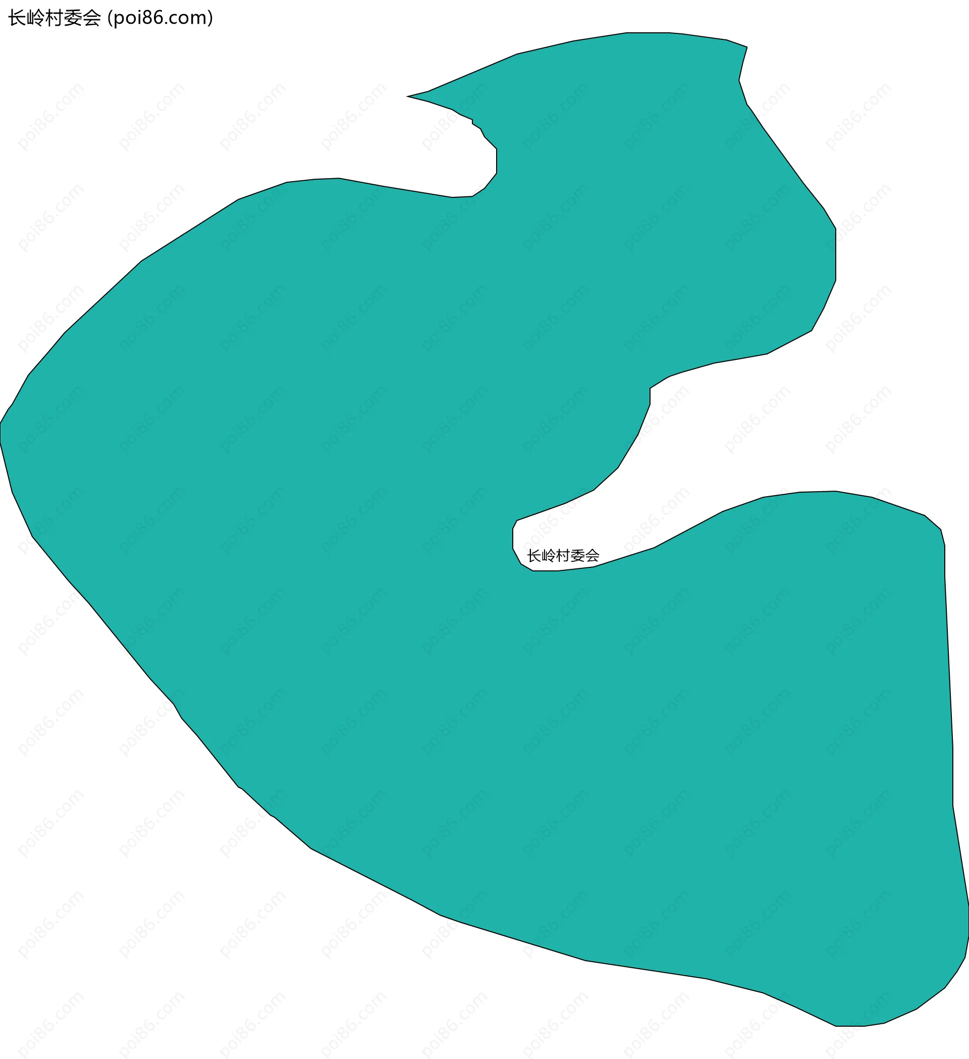 长岭村委会边界地图