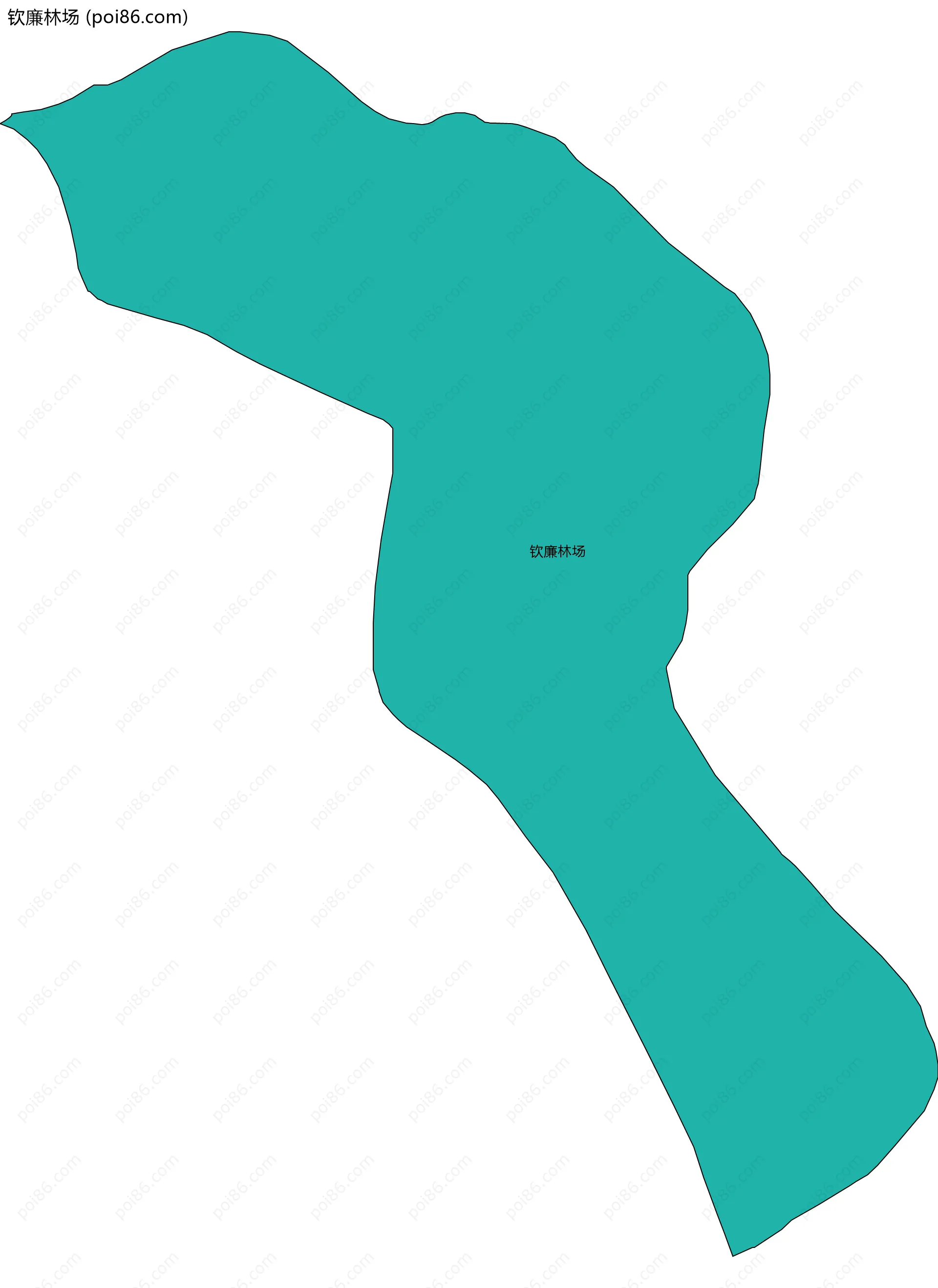 钦廉林场边界地图