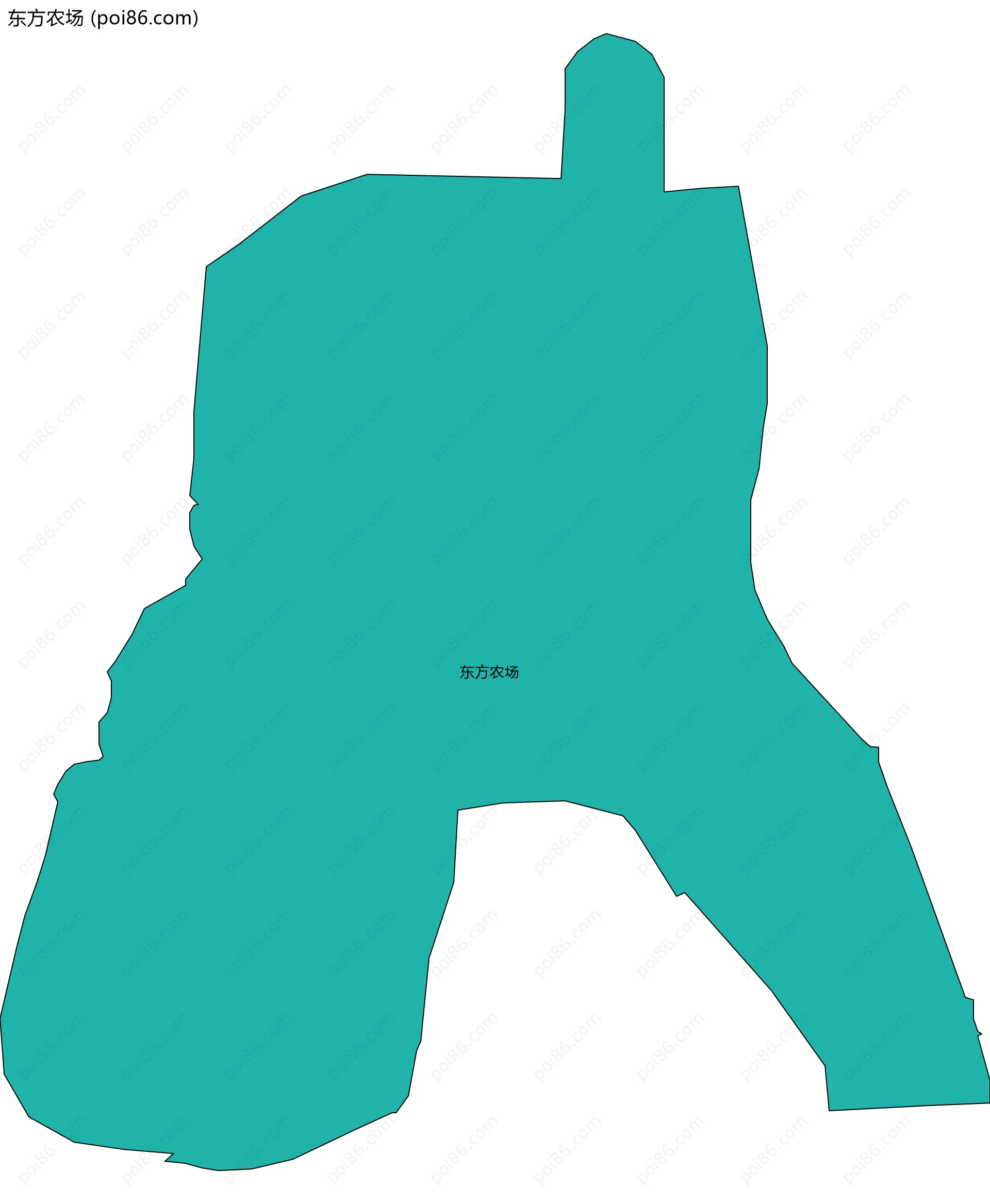 东方农场边界地图